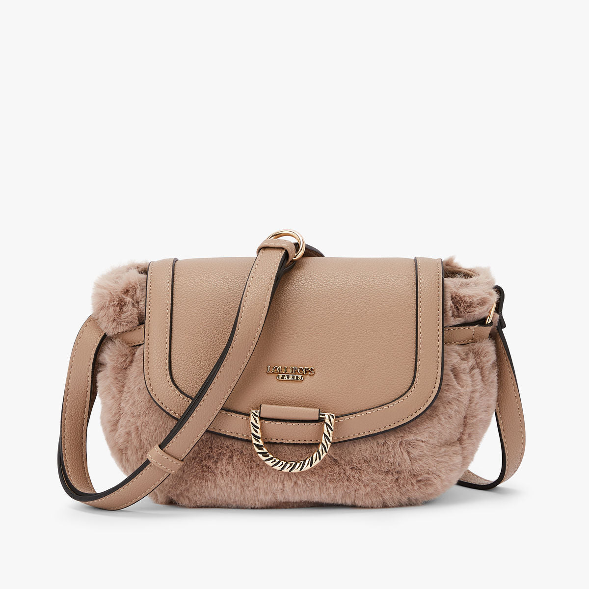 Petit sac bandoulière taupe Montebelluna