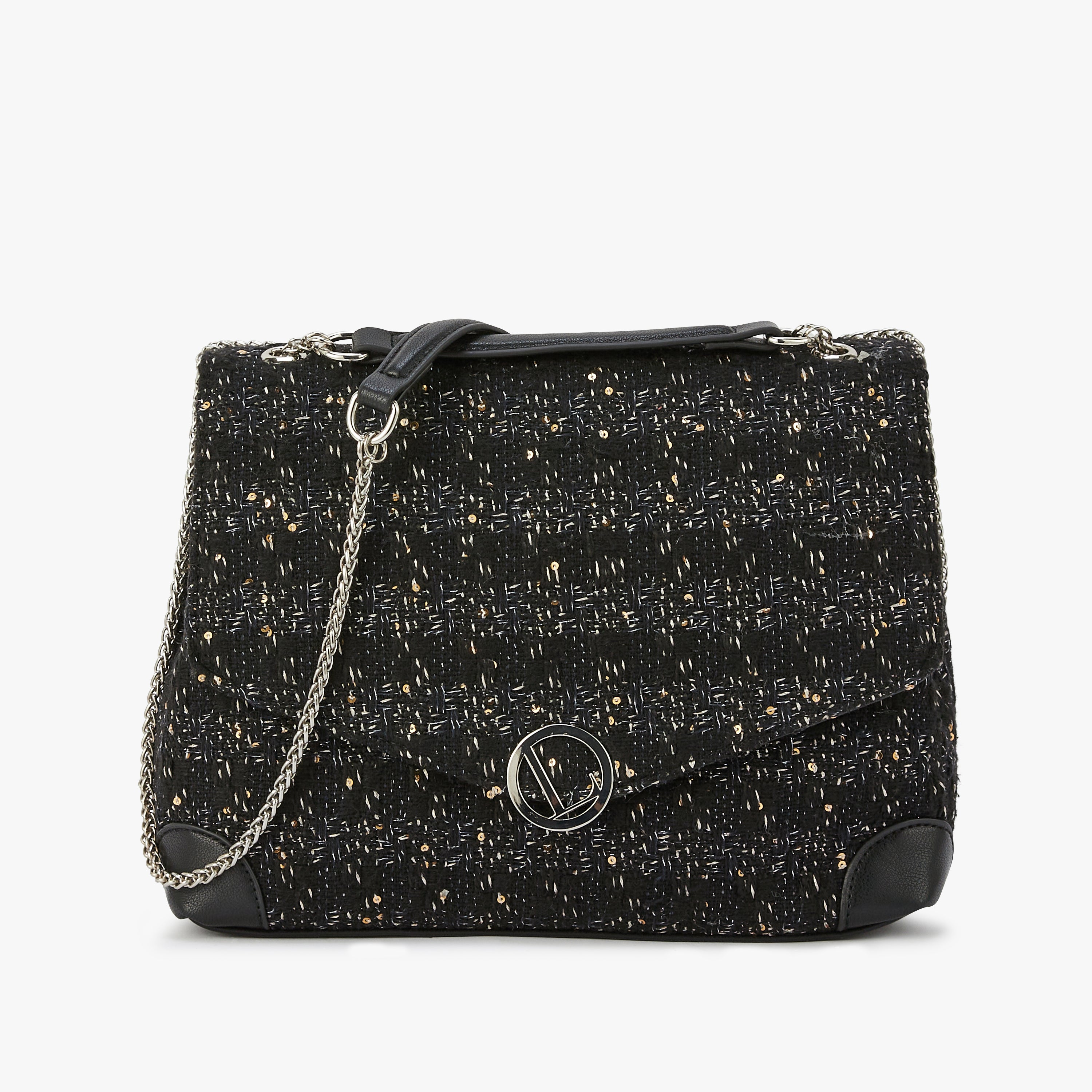 Grand sac bandoulière noir Modugno