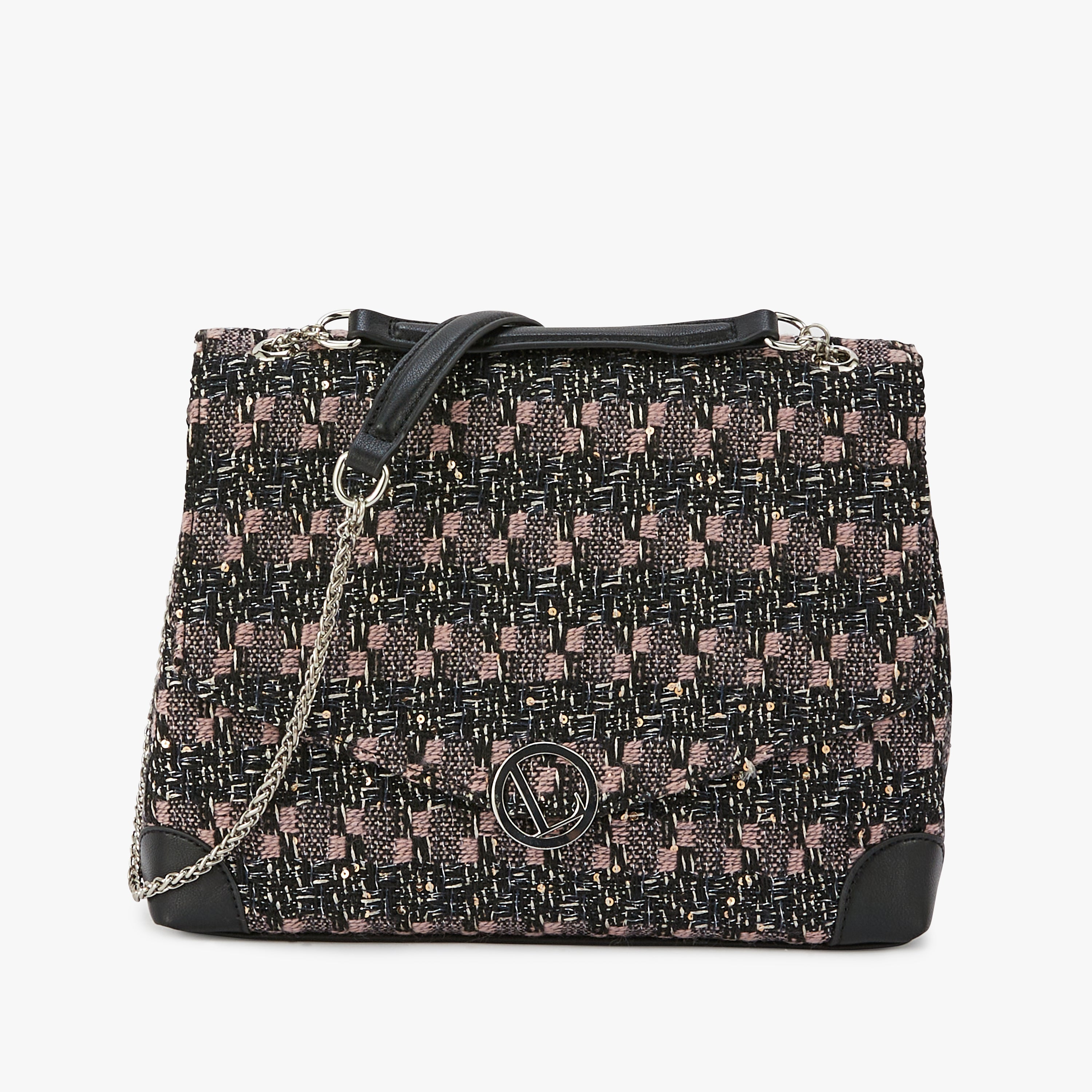 Grand sac bandoulière rose Modugno
