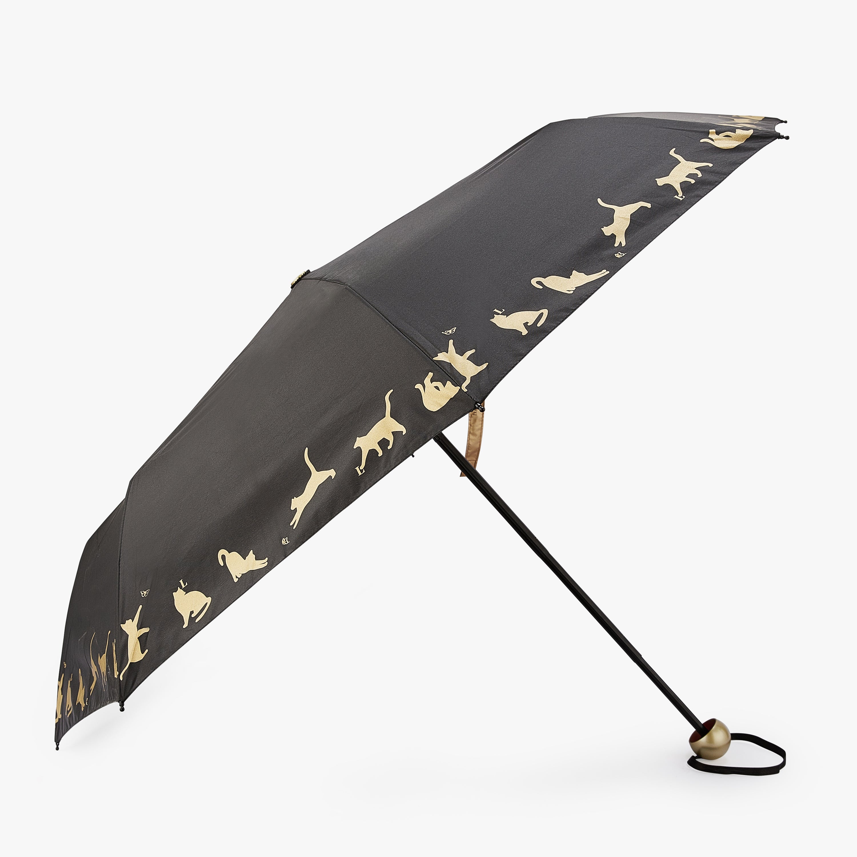 Parapluie pliable noir M Feline