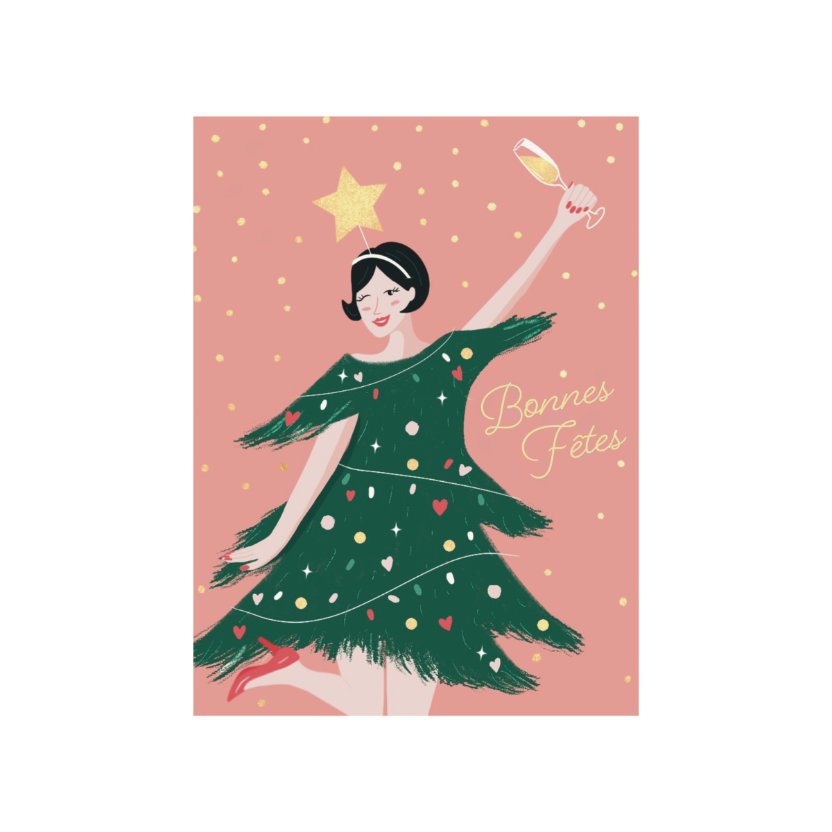 Carte de voeux sapin de noël