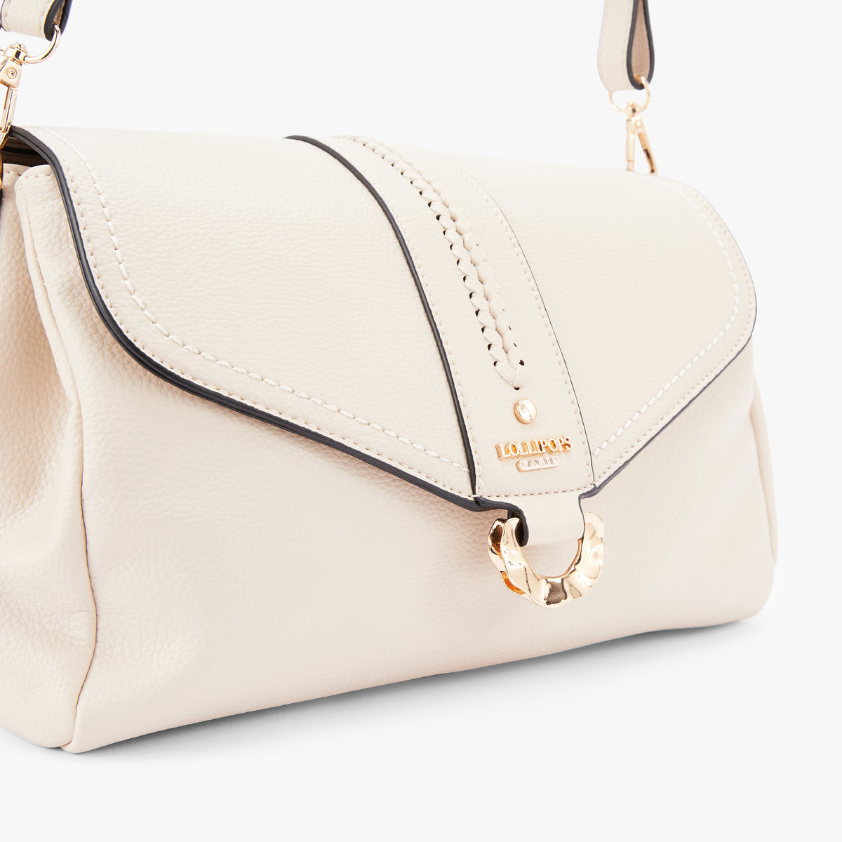 Grand sac porté épaule beige Nicolosi