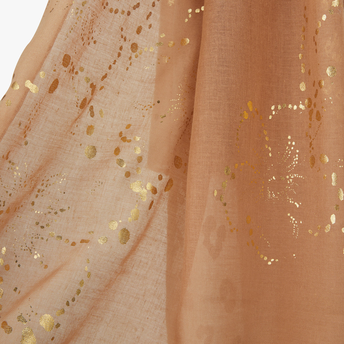 Foulard rectangulaire beige Nanguy