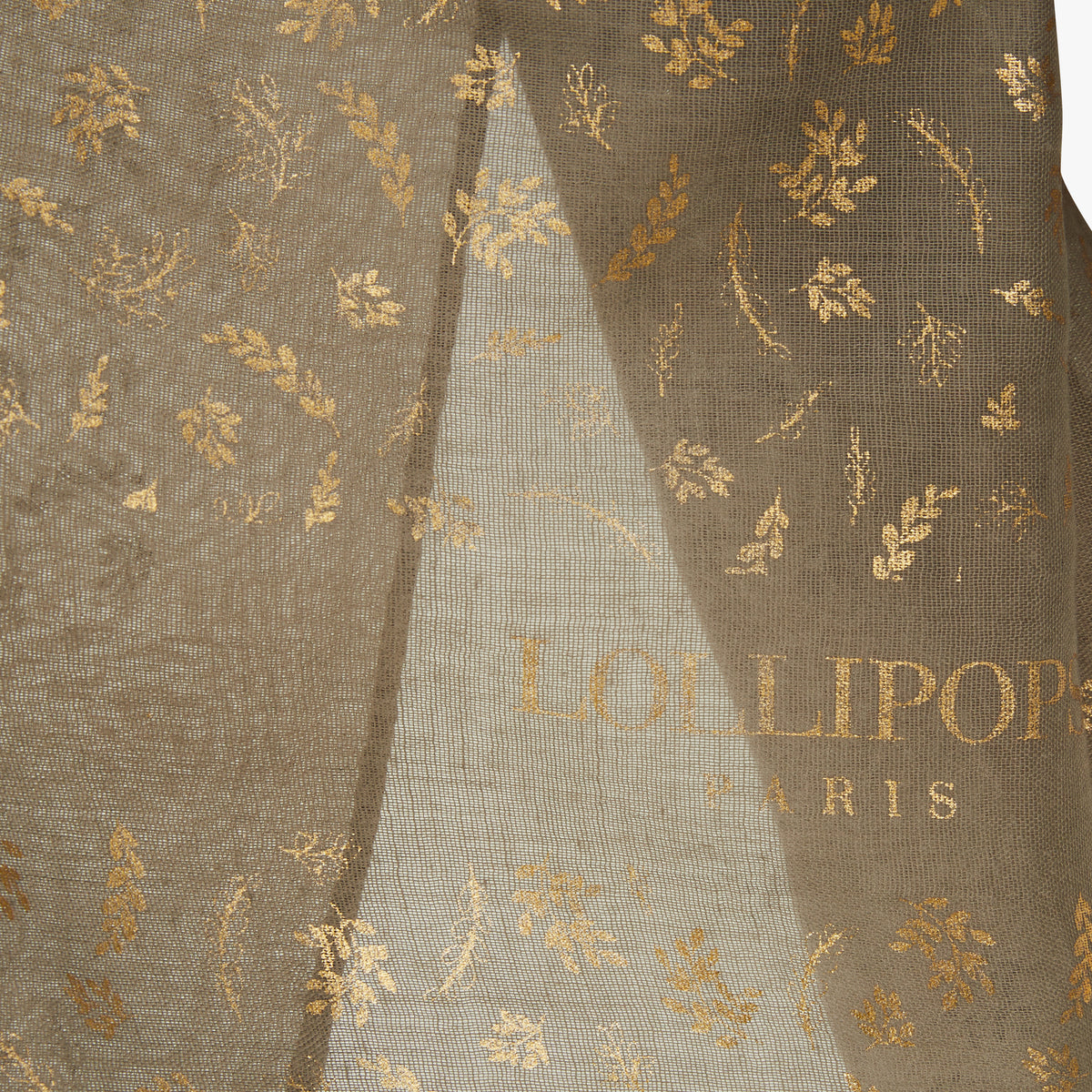 Foulard rectangulaire kaki Nocario