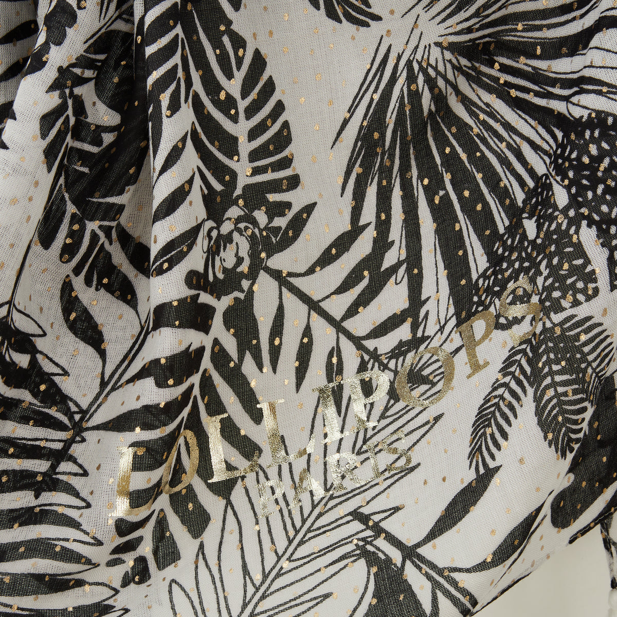 Foulard rectangulaire noir Nomade