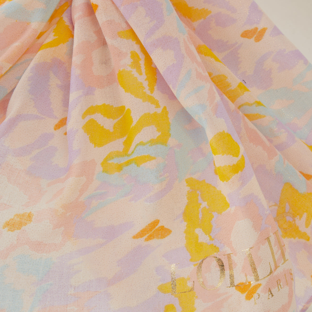 Foulard rectangulaire jaune Neau