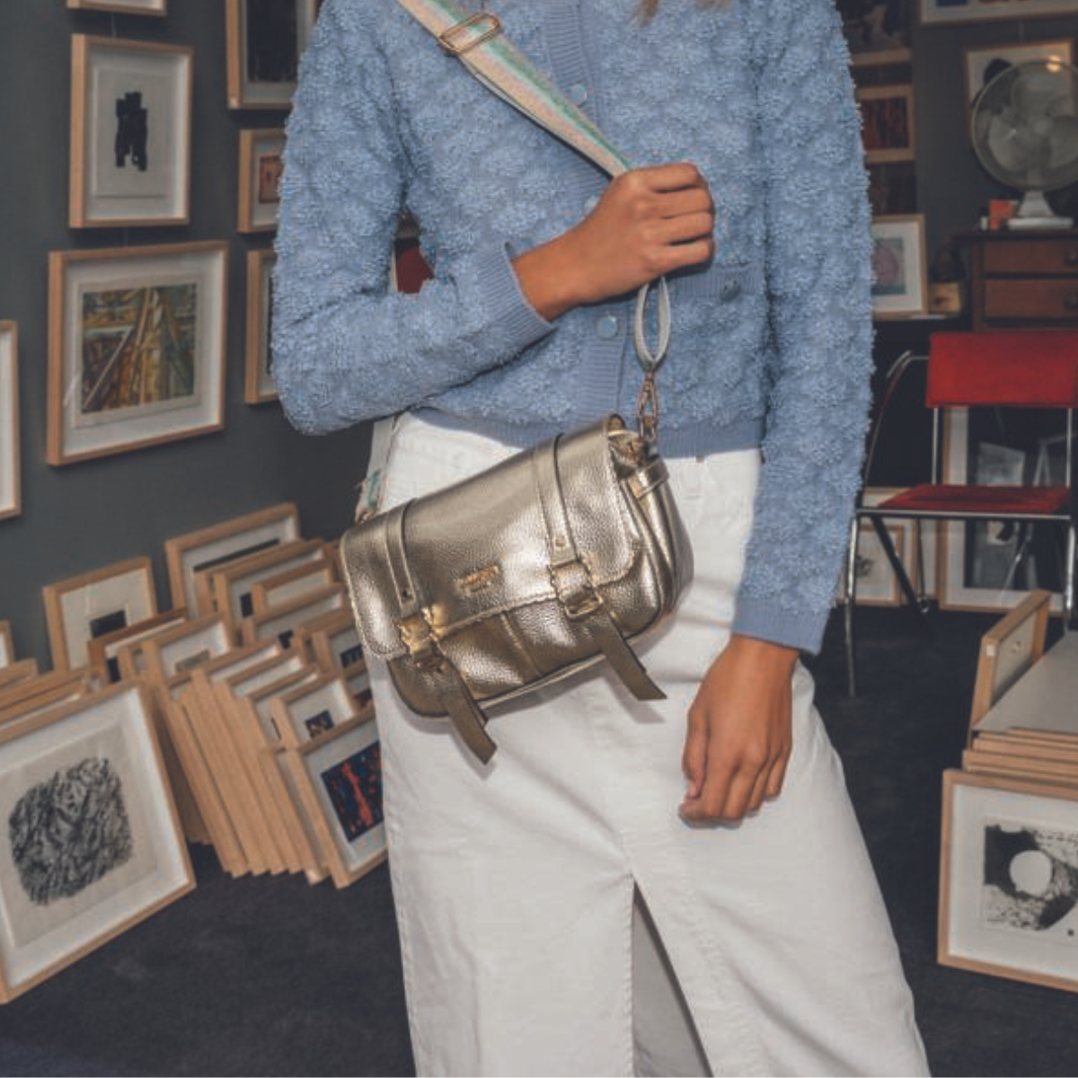 Sac porté épaule dore Nuoro