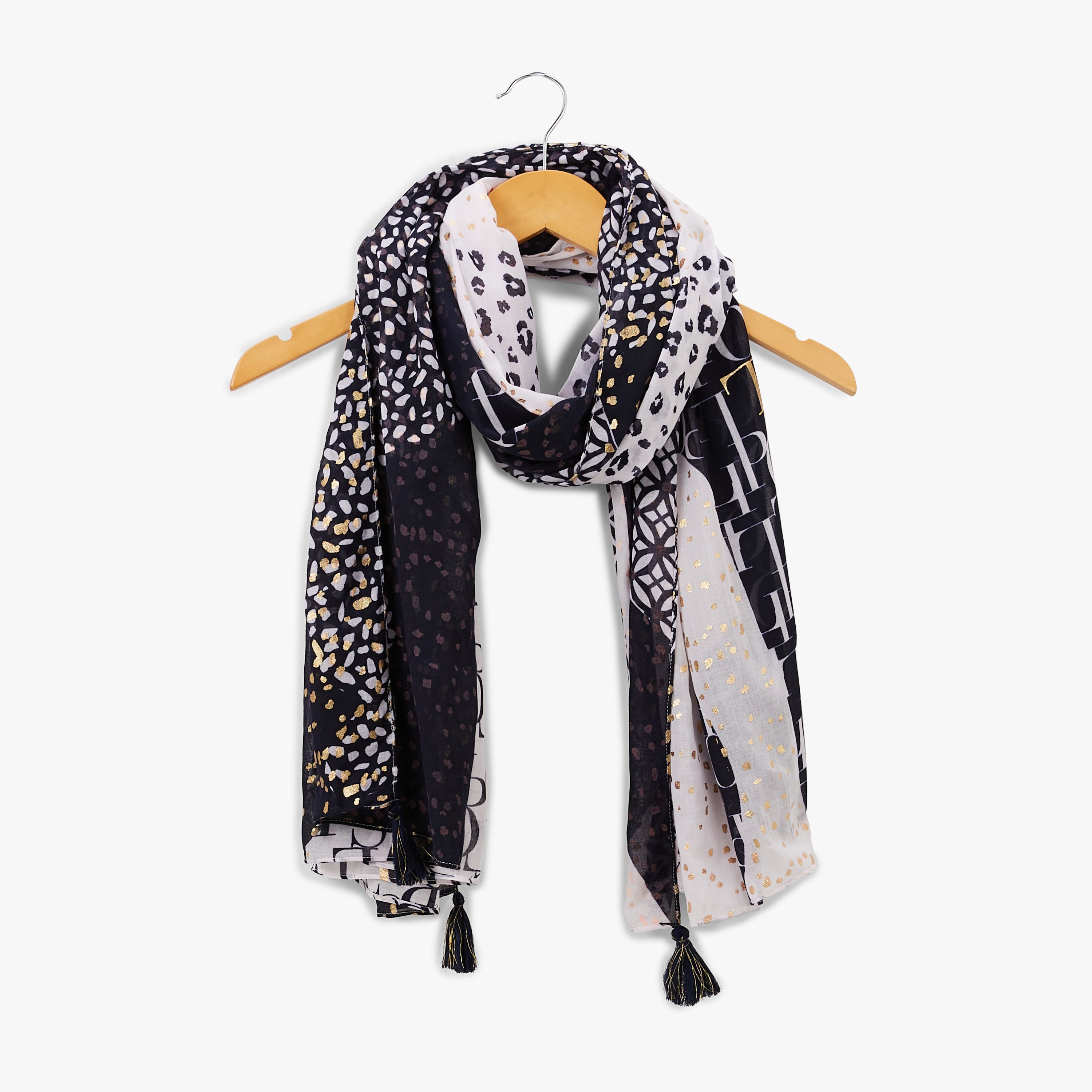 Foulard rectangulaire bleu Navelli