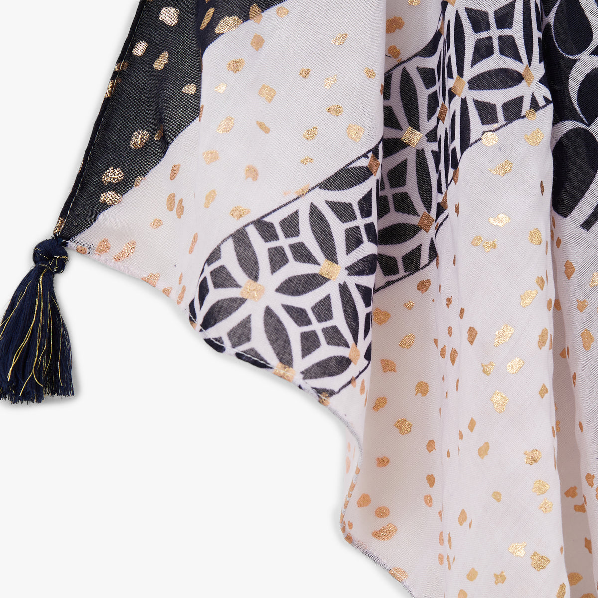 Foulard rectangulaire bleu Navelli