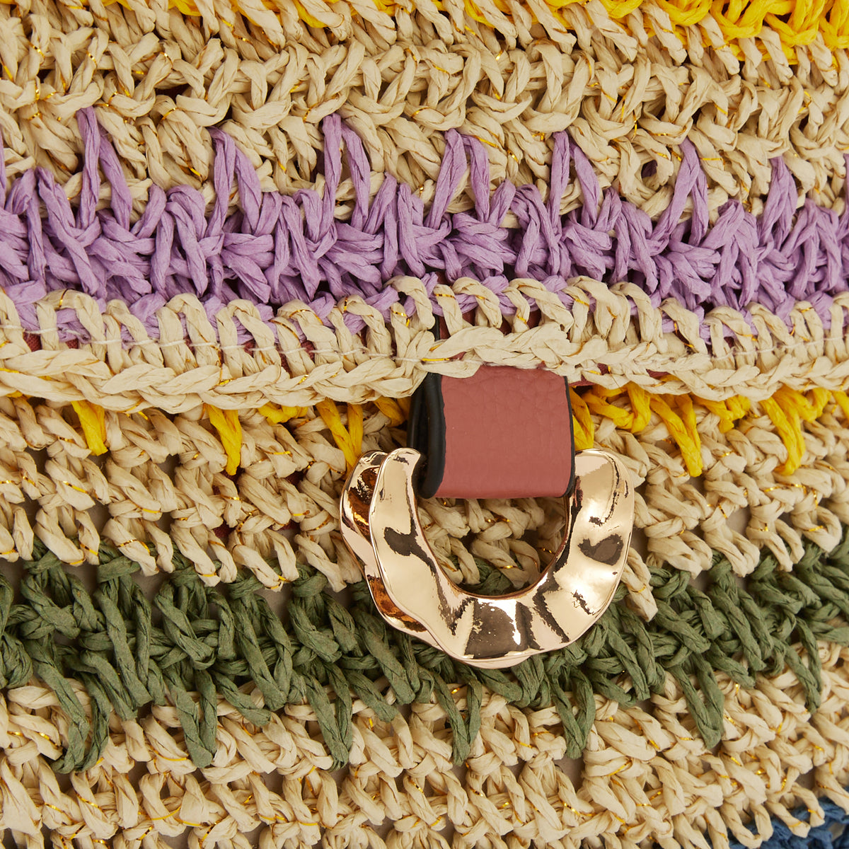 Petit sac paille porté épaule Nicolosi Paille