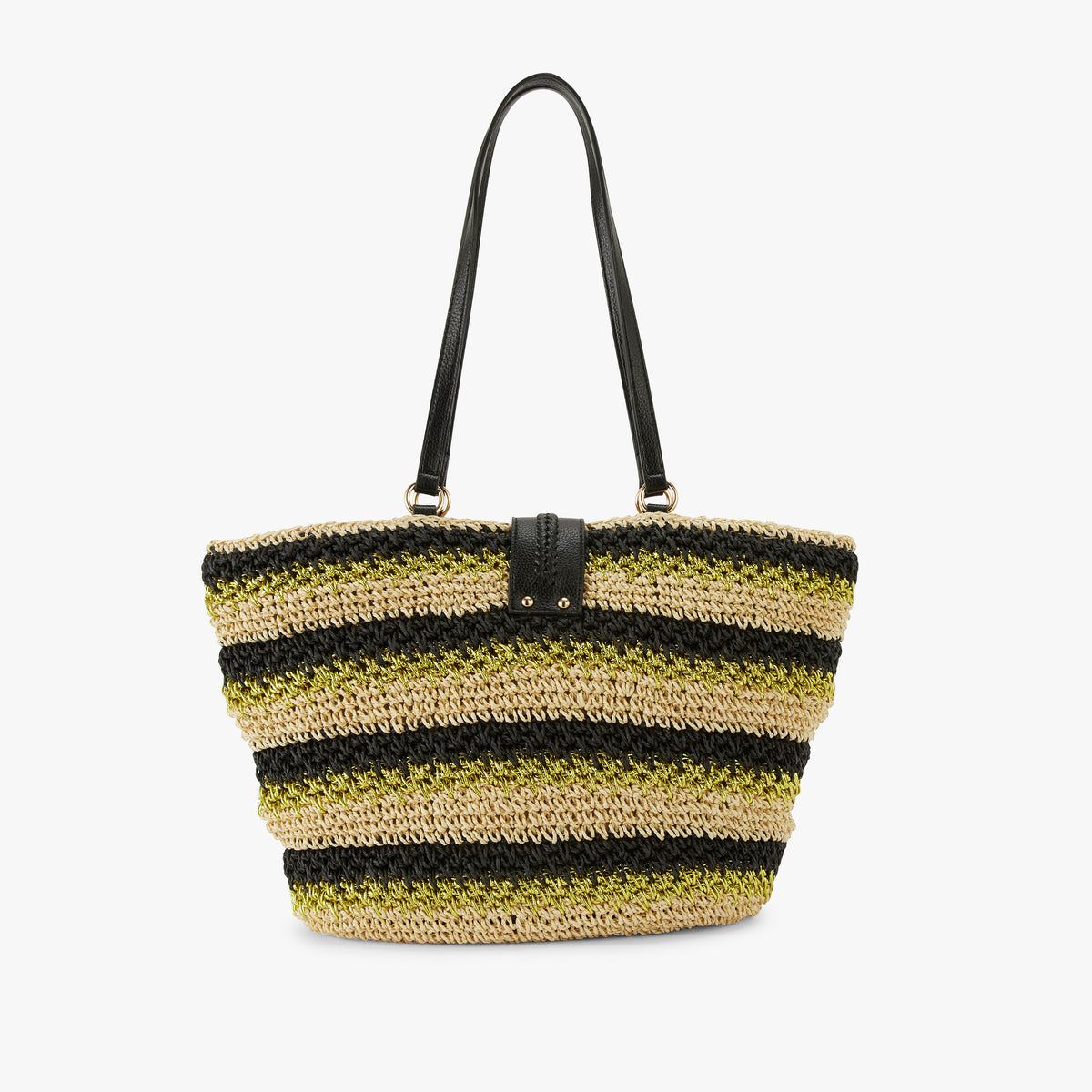 Grand panier paille noir Nicolosi Paille