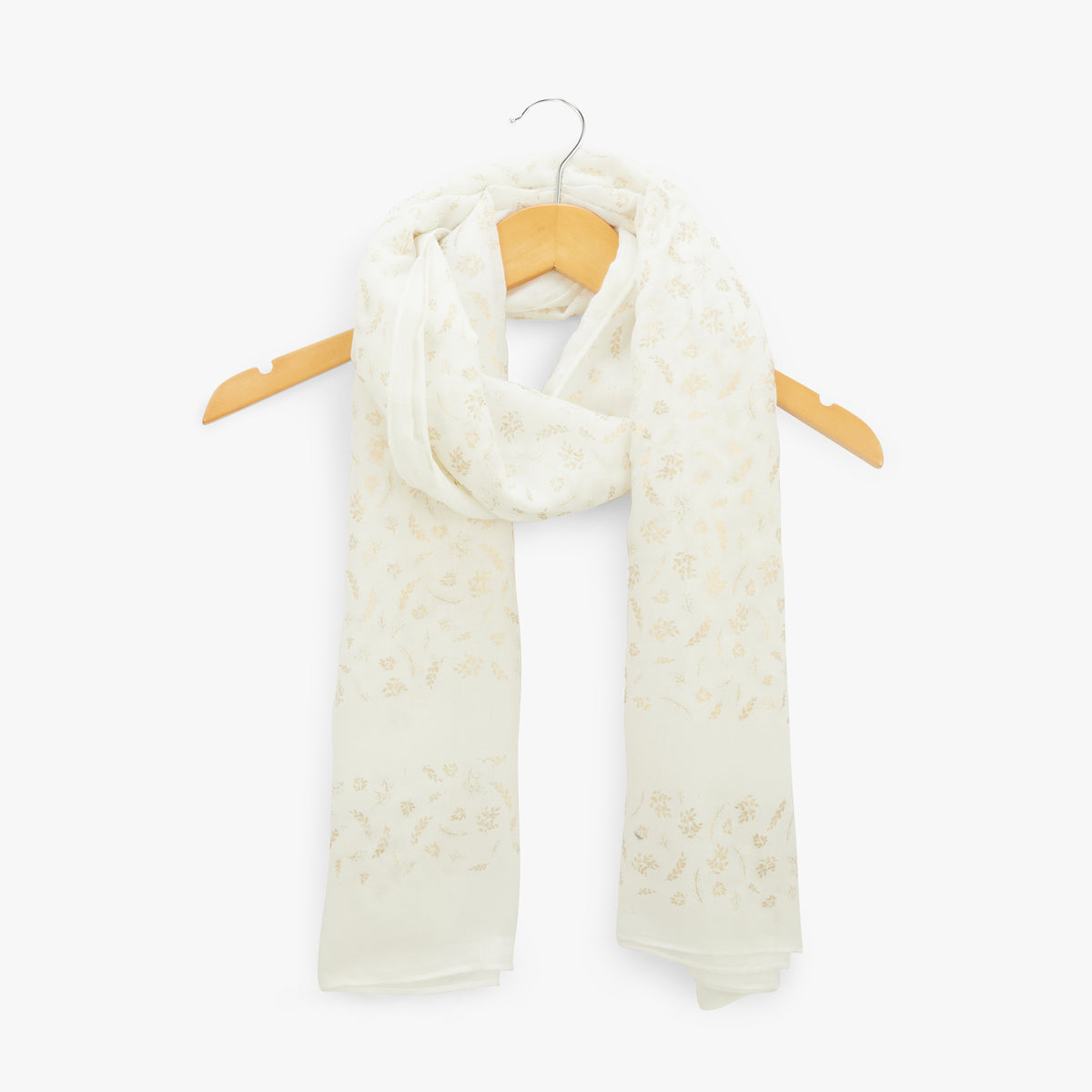 Foulard rectangulaire blanc Nocario