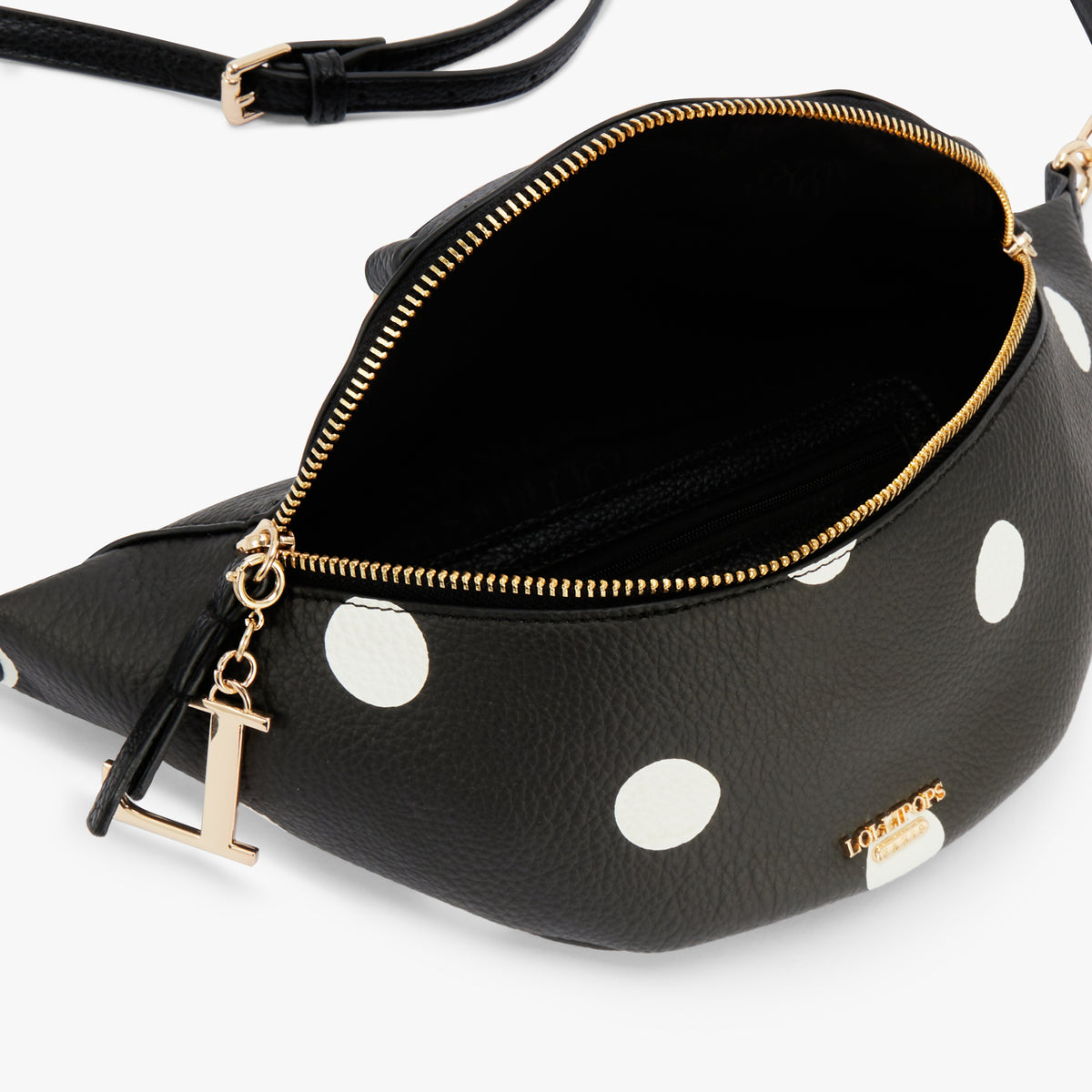 Ceinture Banane noire et poids blancs Oita