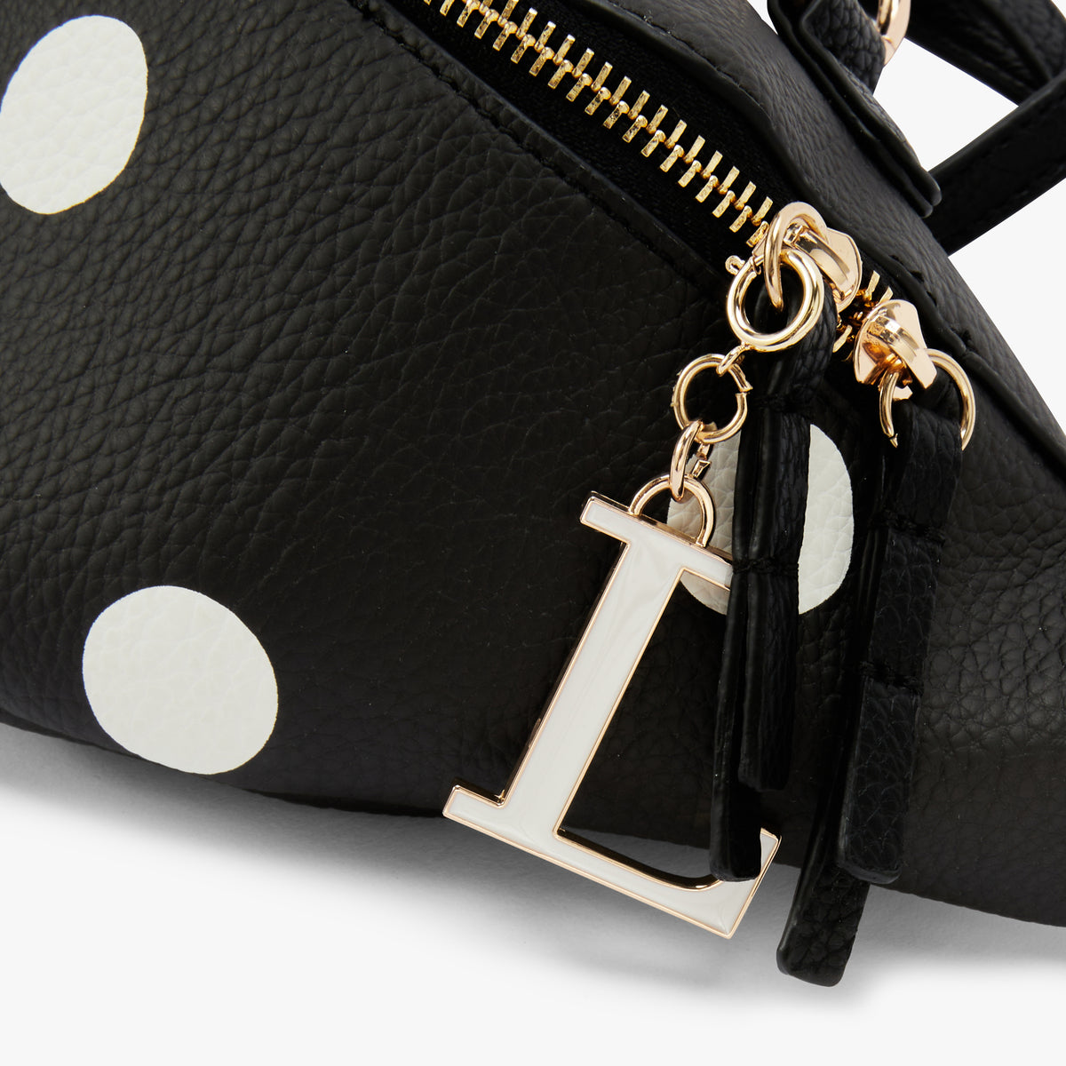 Ceinture Banane noire et poids blancs Oita