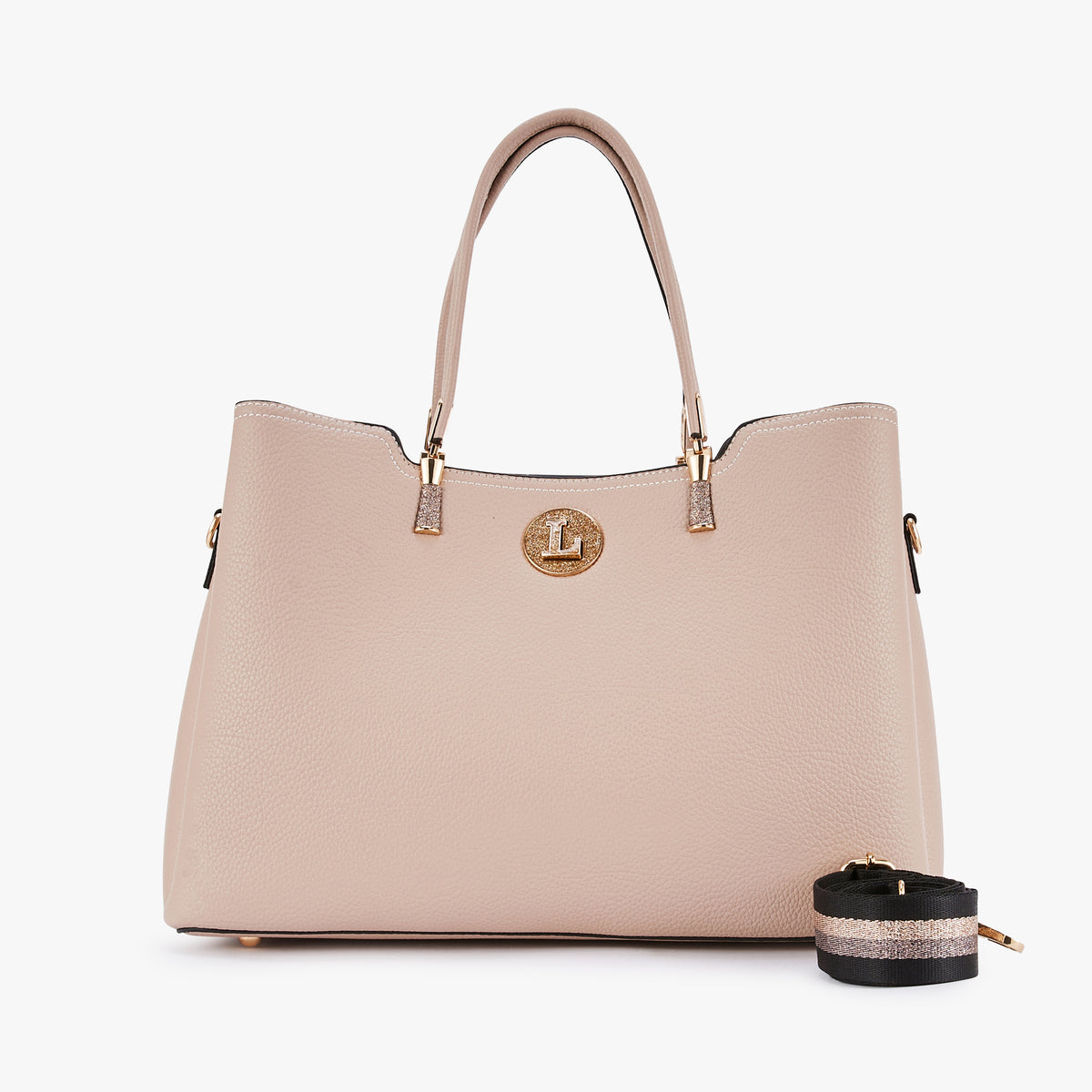 Grand sac shopper L taupe Obita