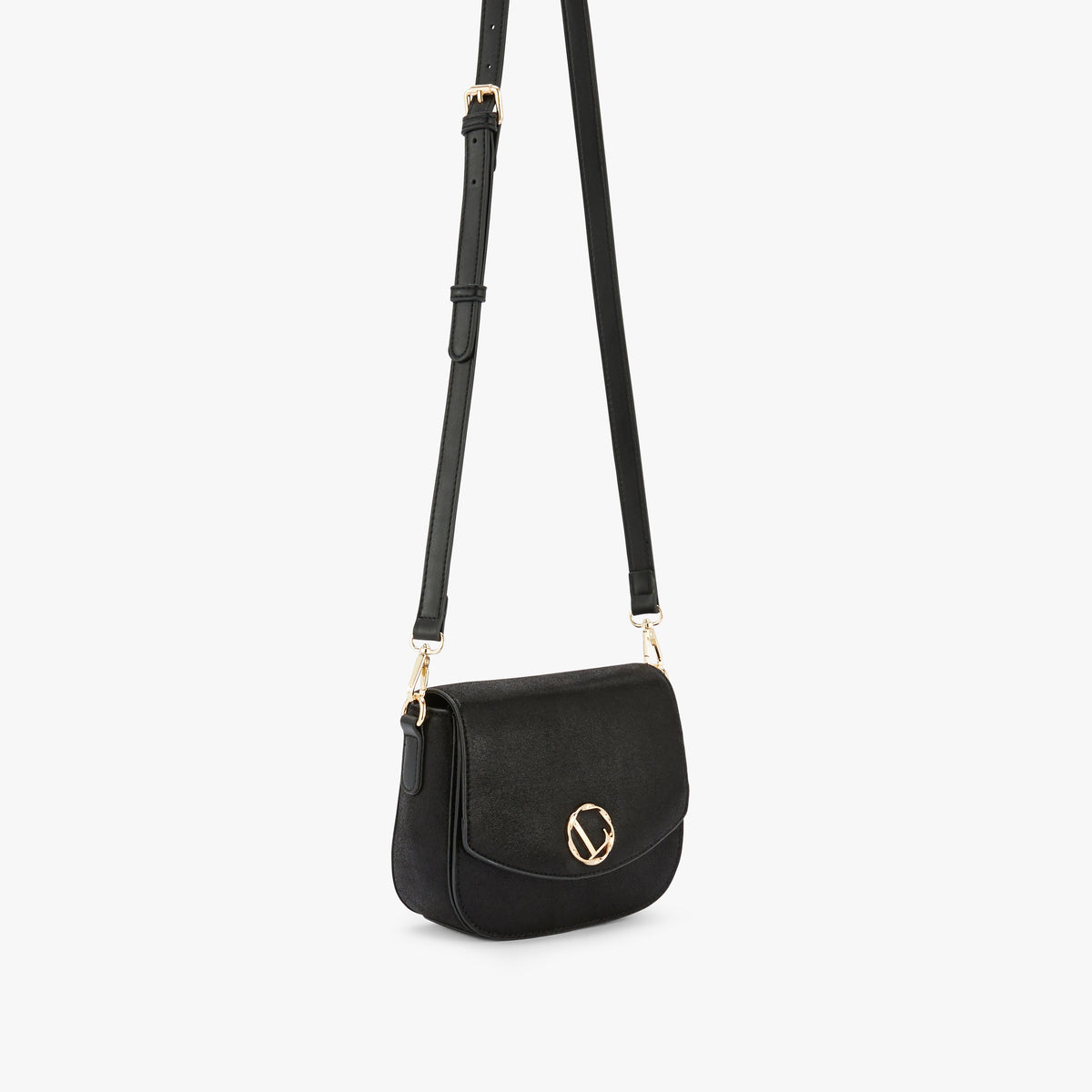 Petit sac porté épaule noir Okayama