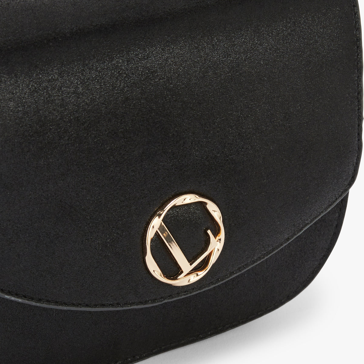 Petit sac porté épaule noir Okayama