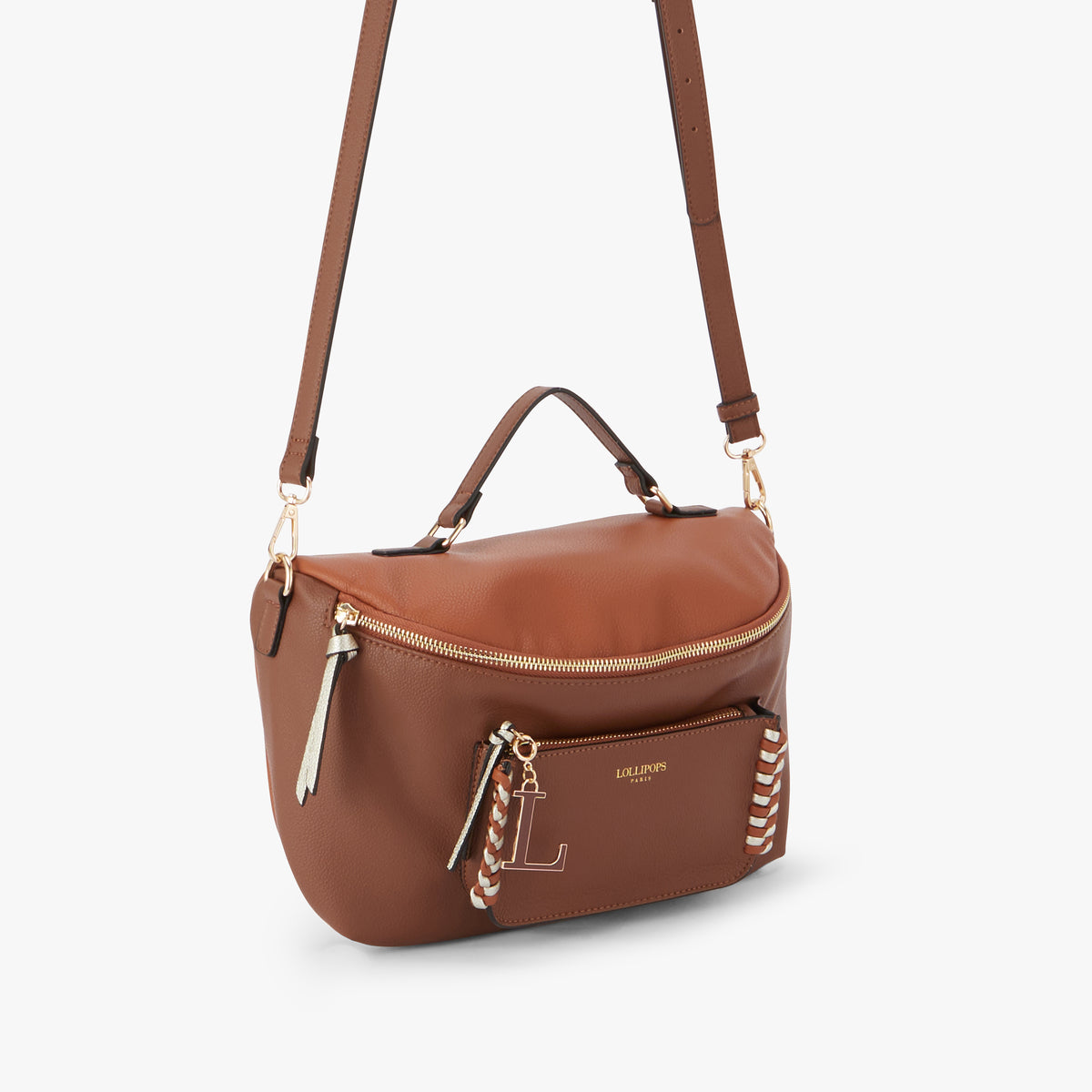 Grand sac porté épaule camel Oudry