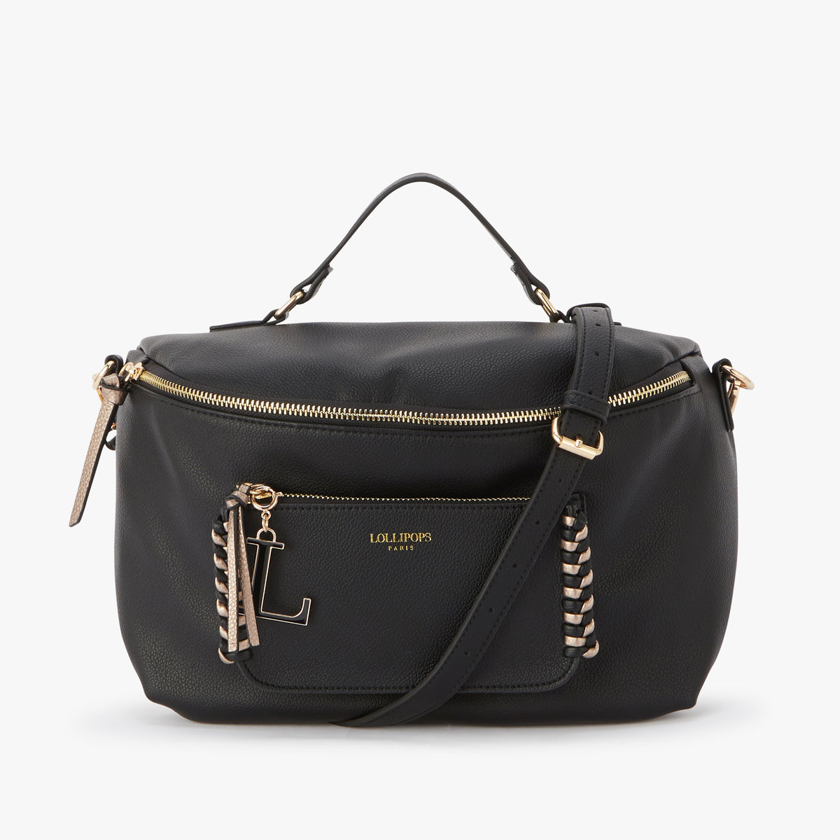 Grand sac porté épaule noir Oudry