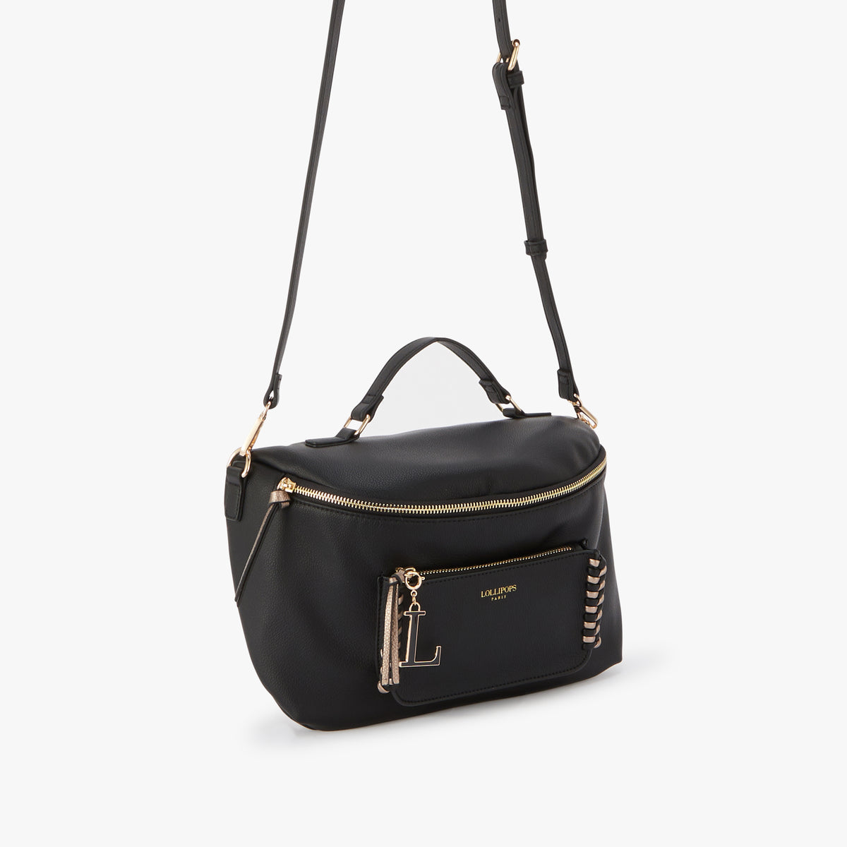 Grand sac porté épaule noir Oudry