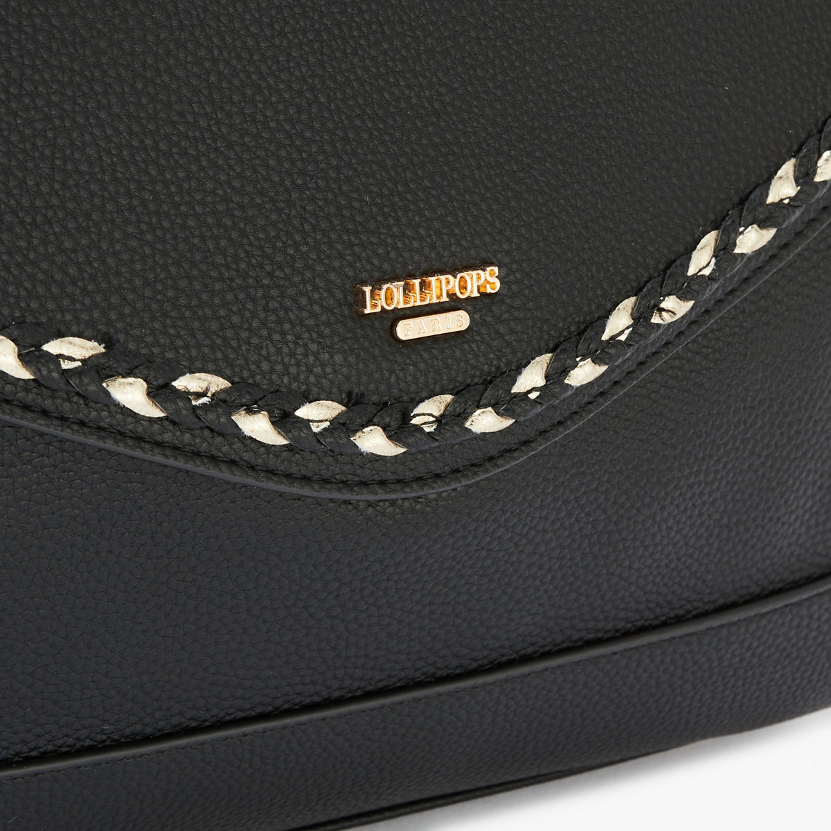 Grand sac porté épaule noir Olley