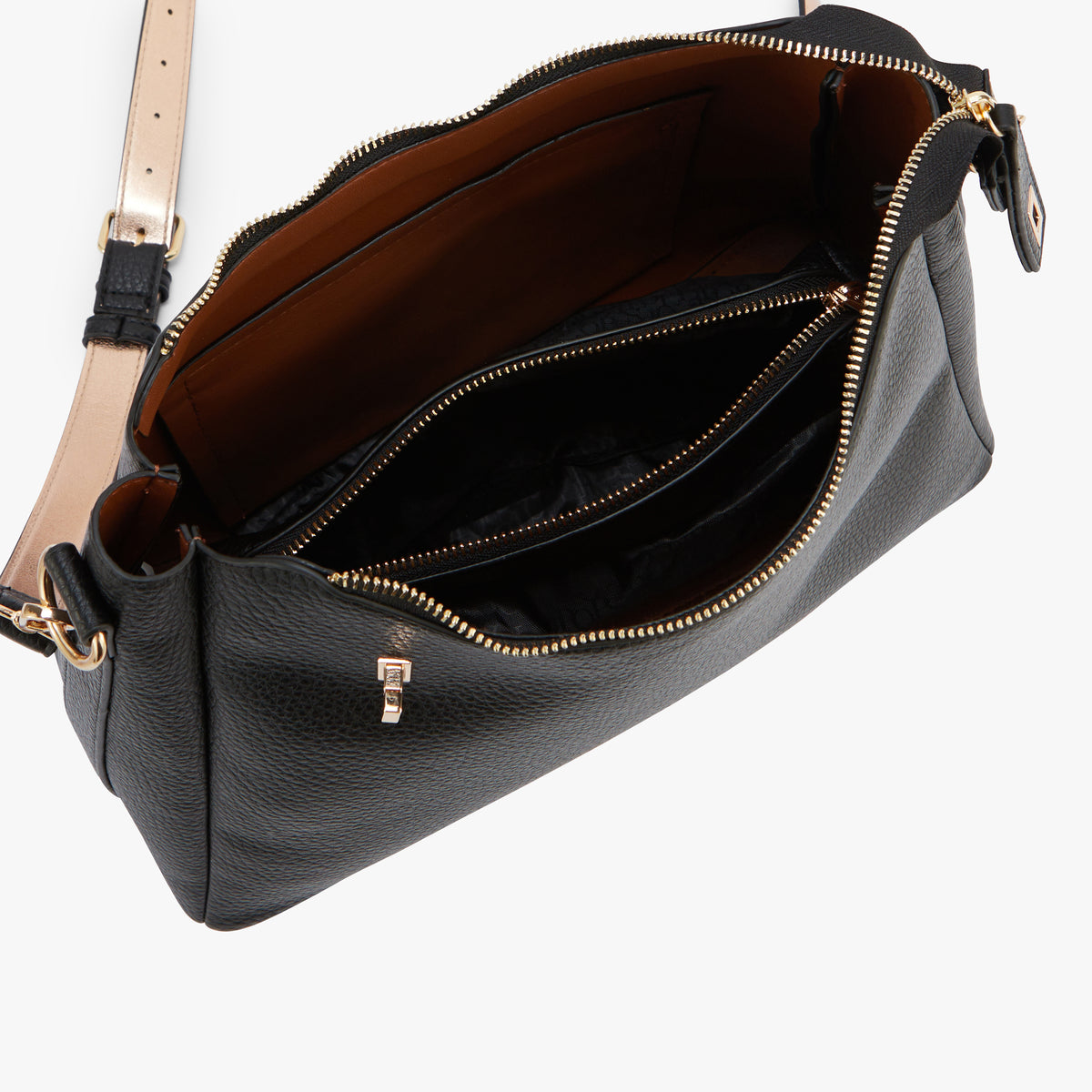 Grand sac porté épaule noir Orin