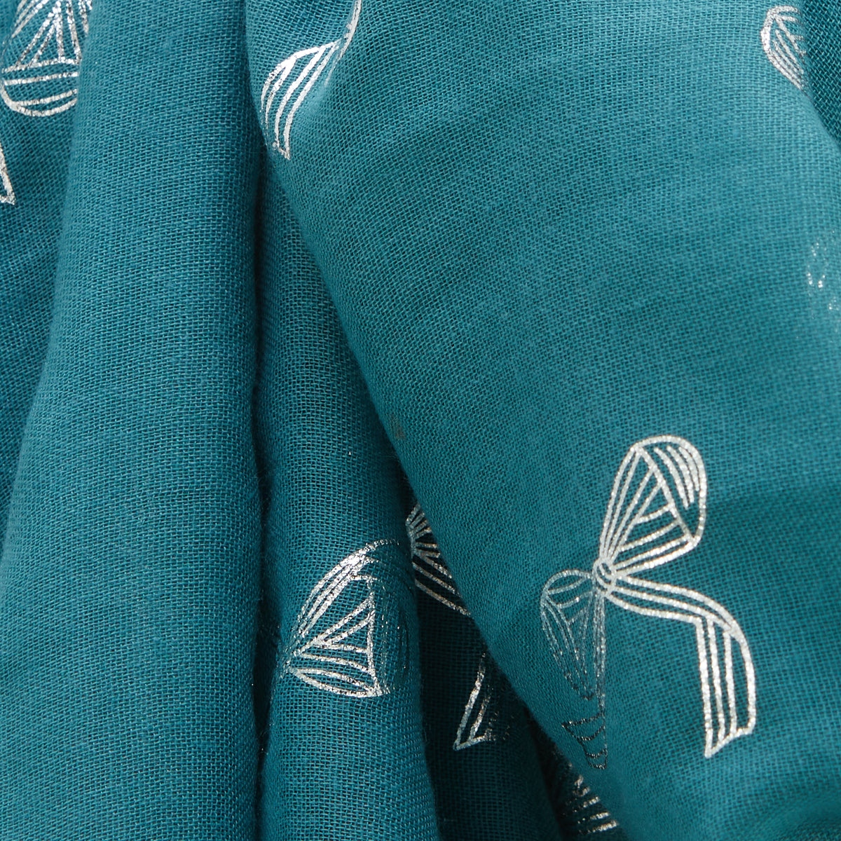 Foulard rectangulaire bleu canard Olivese