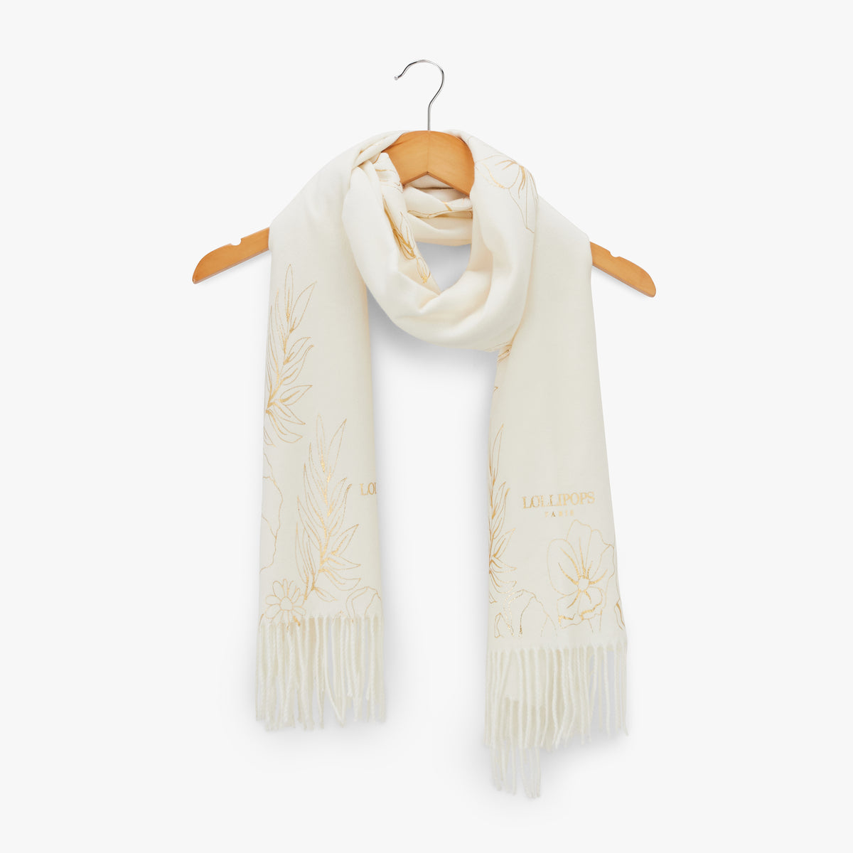 Foulard rectangulaire écru Orniac