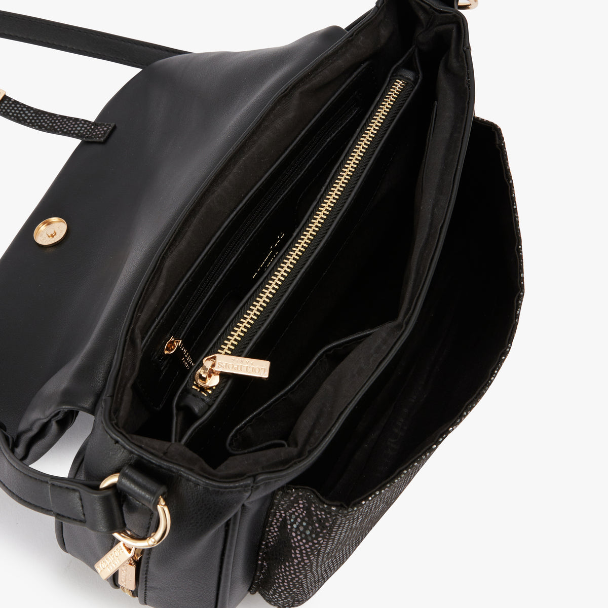 Grand sac porté épaule L noir Osches