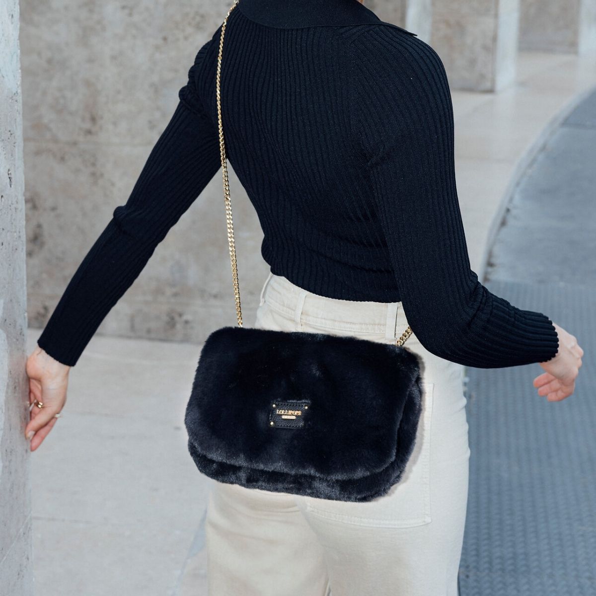 Sac porté épaule M noir Onimal