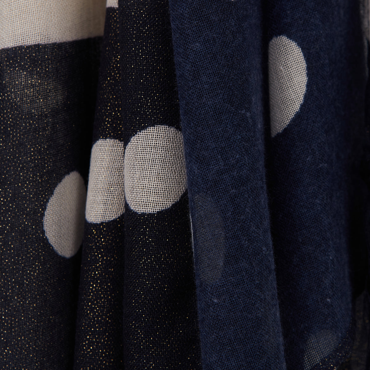 Foulard rectangulaire bleu marine Ouganda