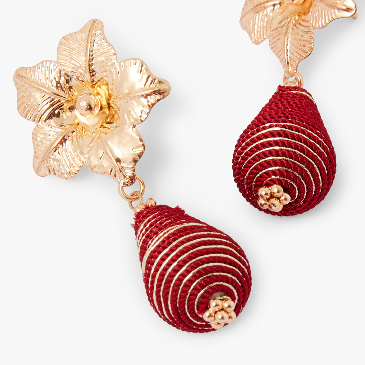 Boucles d'oreilles bordeaux Wonderful Flowers