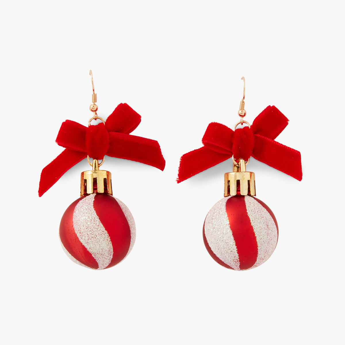 Boucles d'oreilles boules de Noël