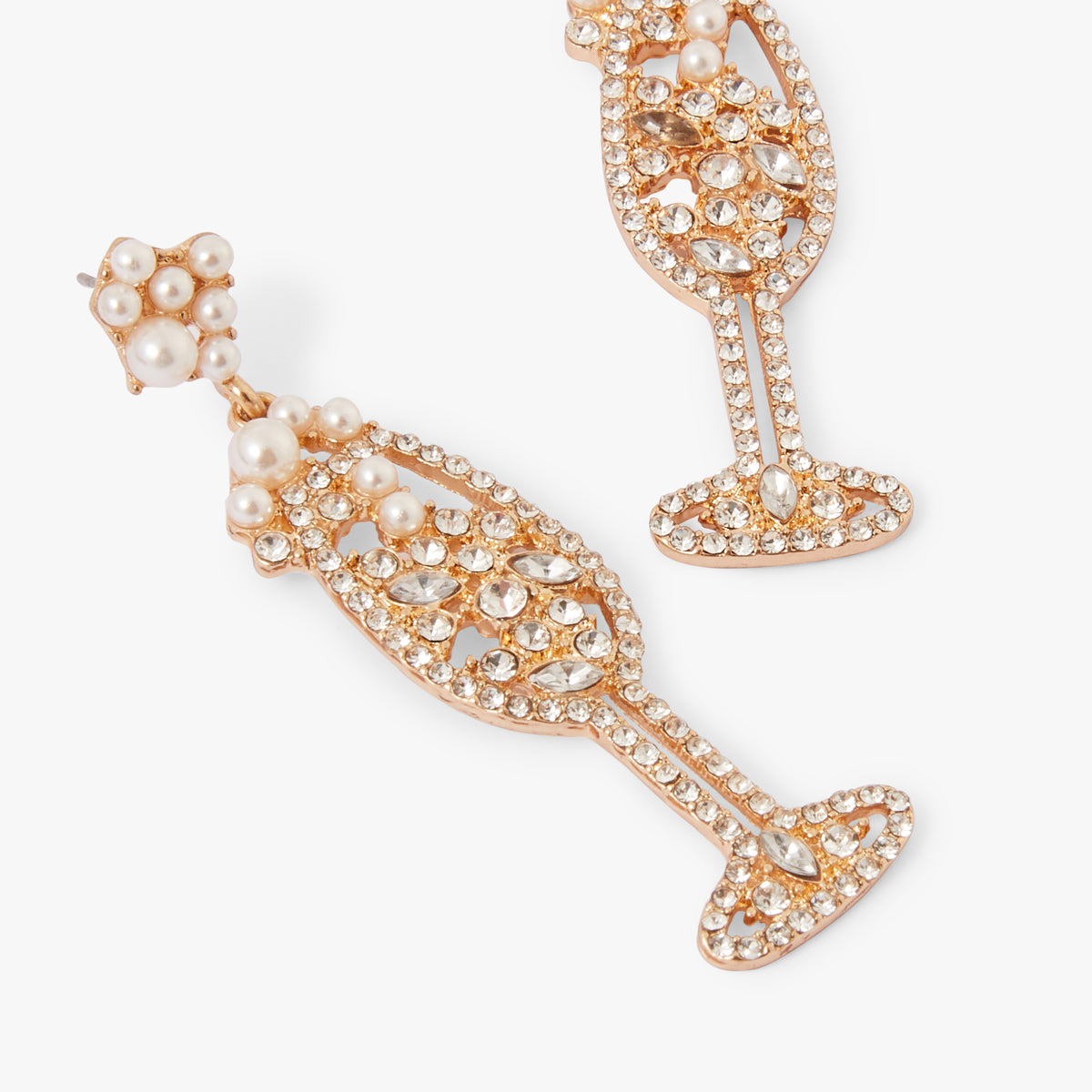 Boucles d'oreilles coupe de champagne Collection Noël