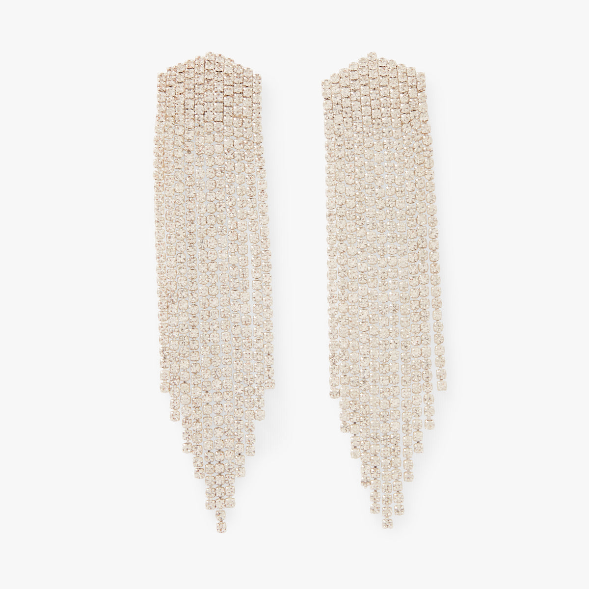 Longues boucles d'oreilles chaînes strassées Collection Noël