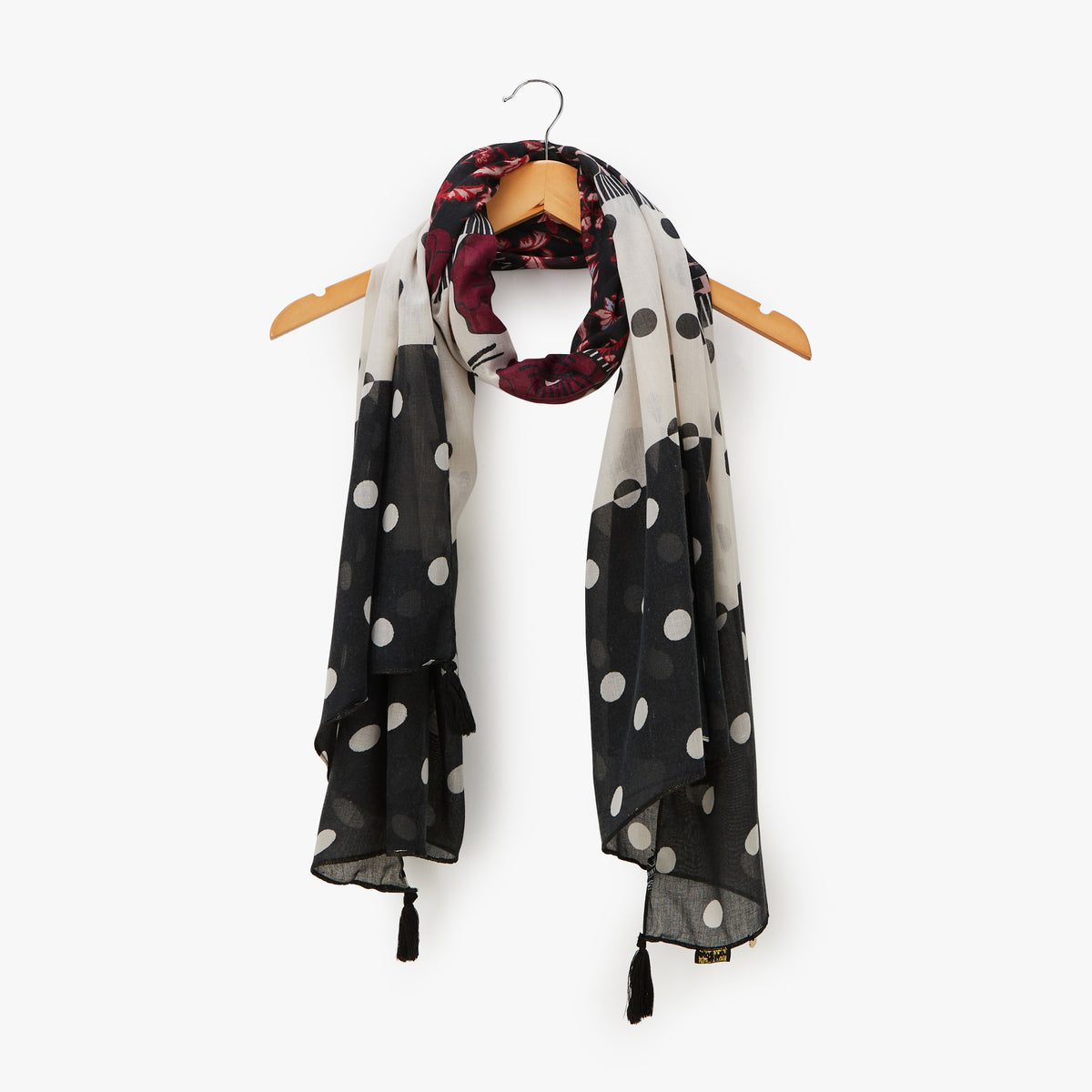 Foulard rectangulaire noir Ouganda
