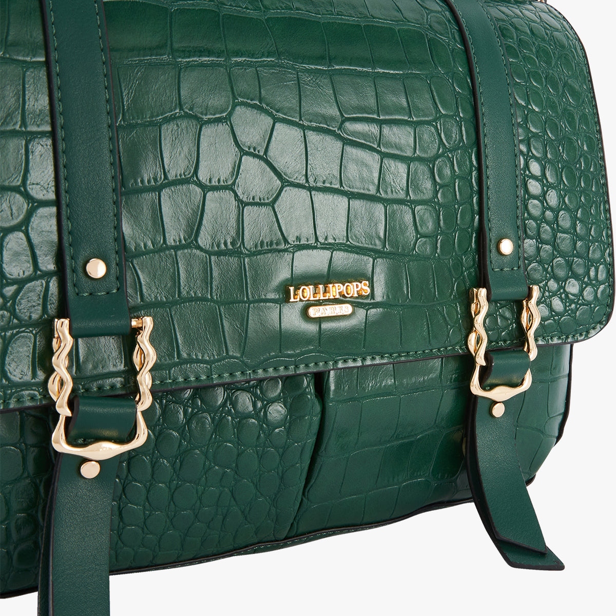 Grand sac porté épaule vert Olizy