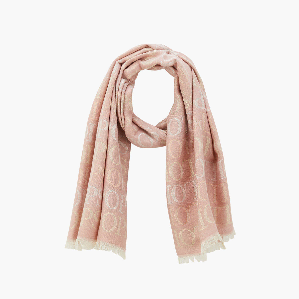Foulard rectangulaire rose Pepita