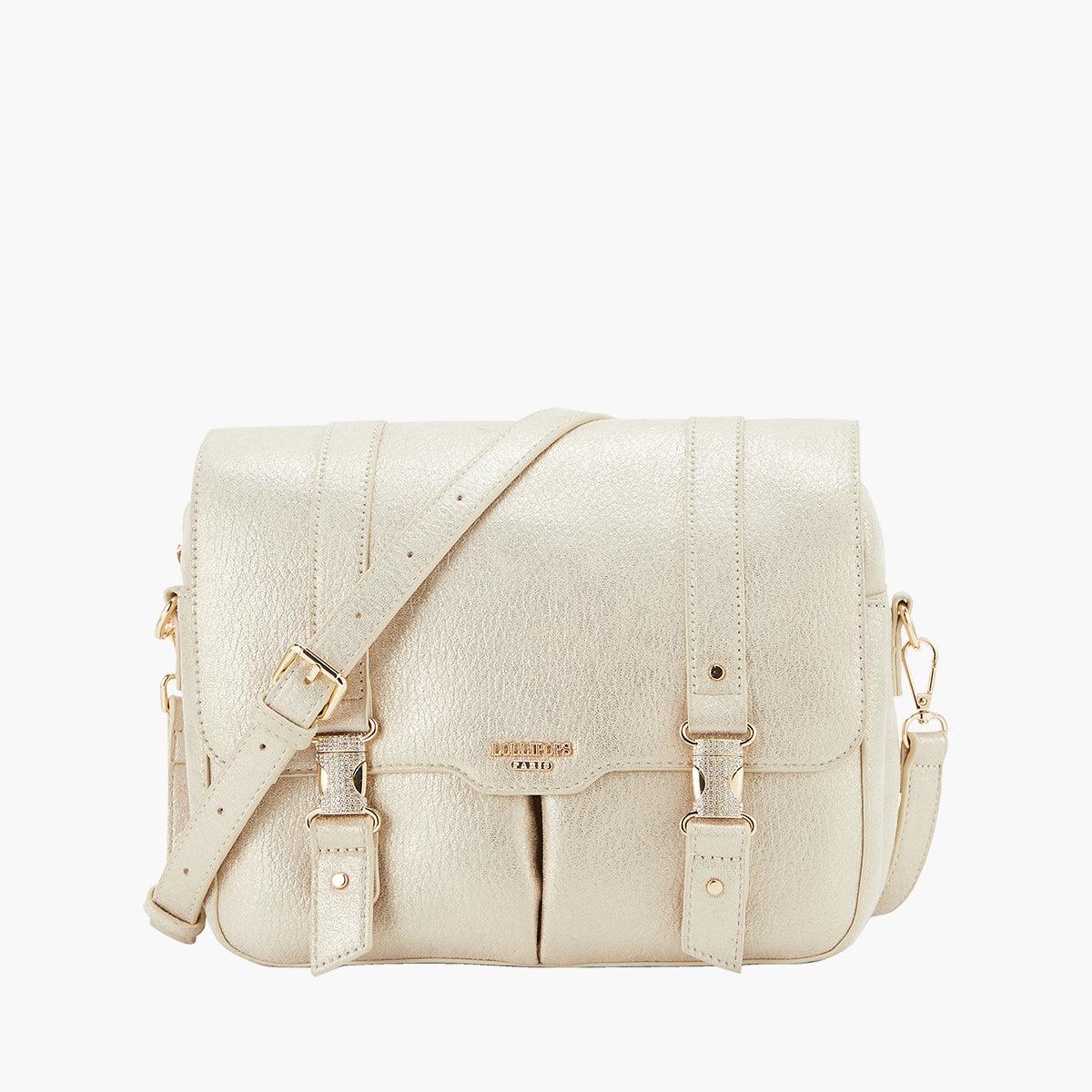 Grand sac porté épaule beige Paz