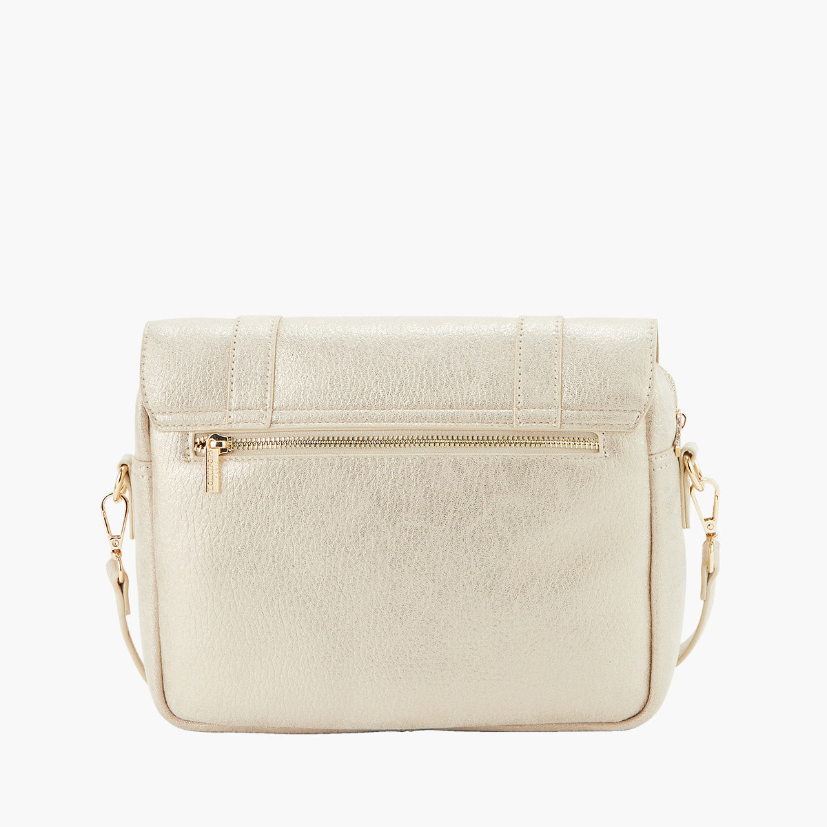 Grand sac porté épaule beige Paz