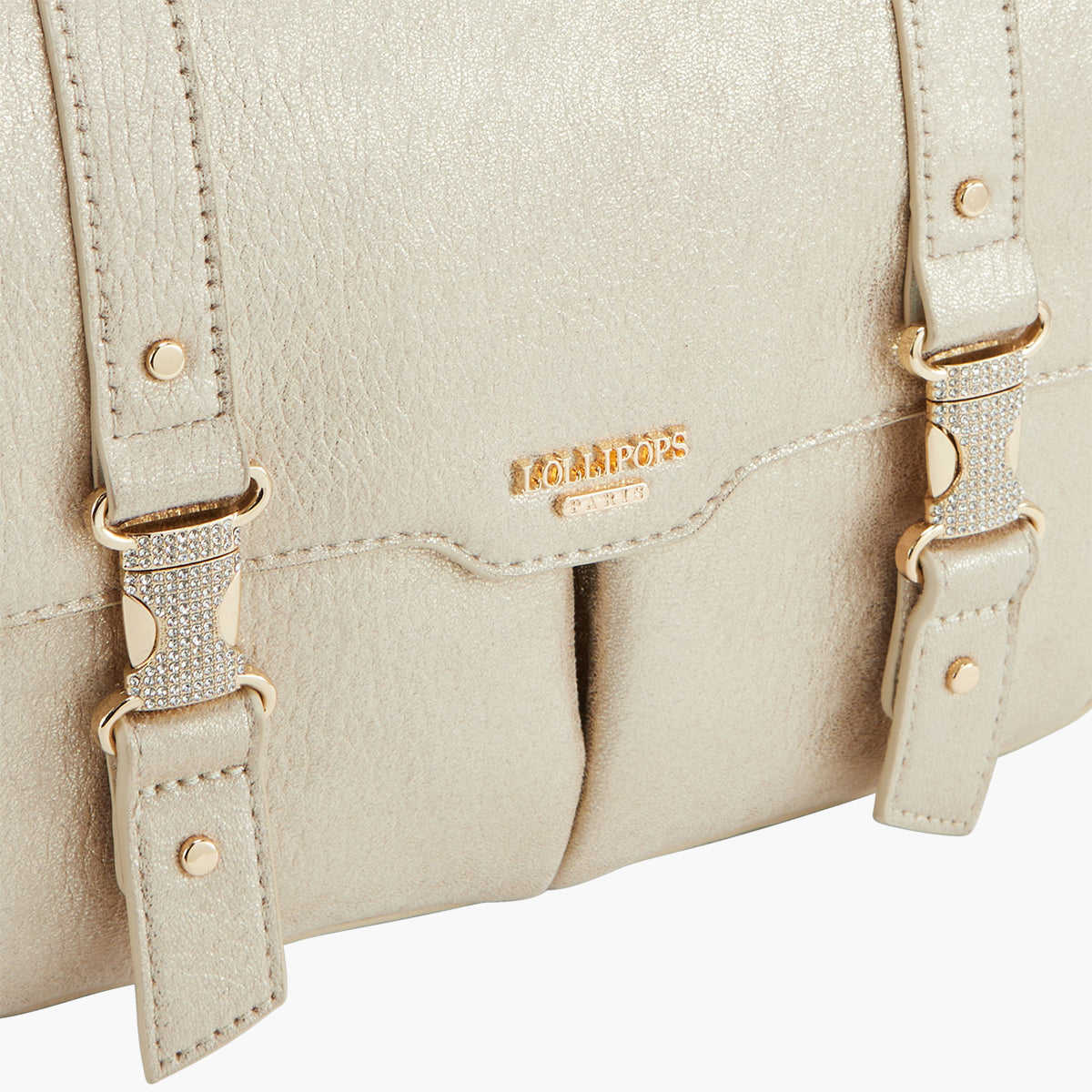 Grand sac porté épaule beige Paz