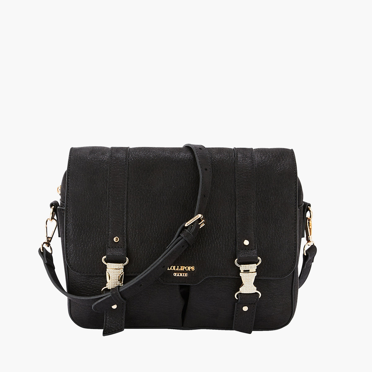 Grand sac porté épaule noir Paz