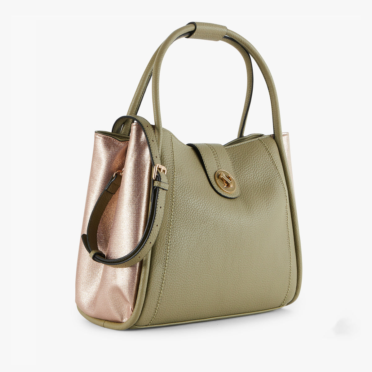 Grand sac shopper kaki Patsy