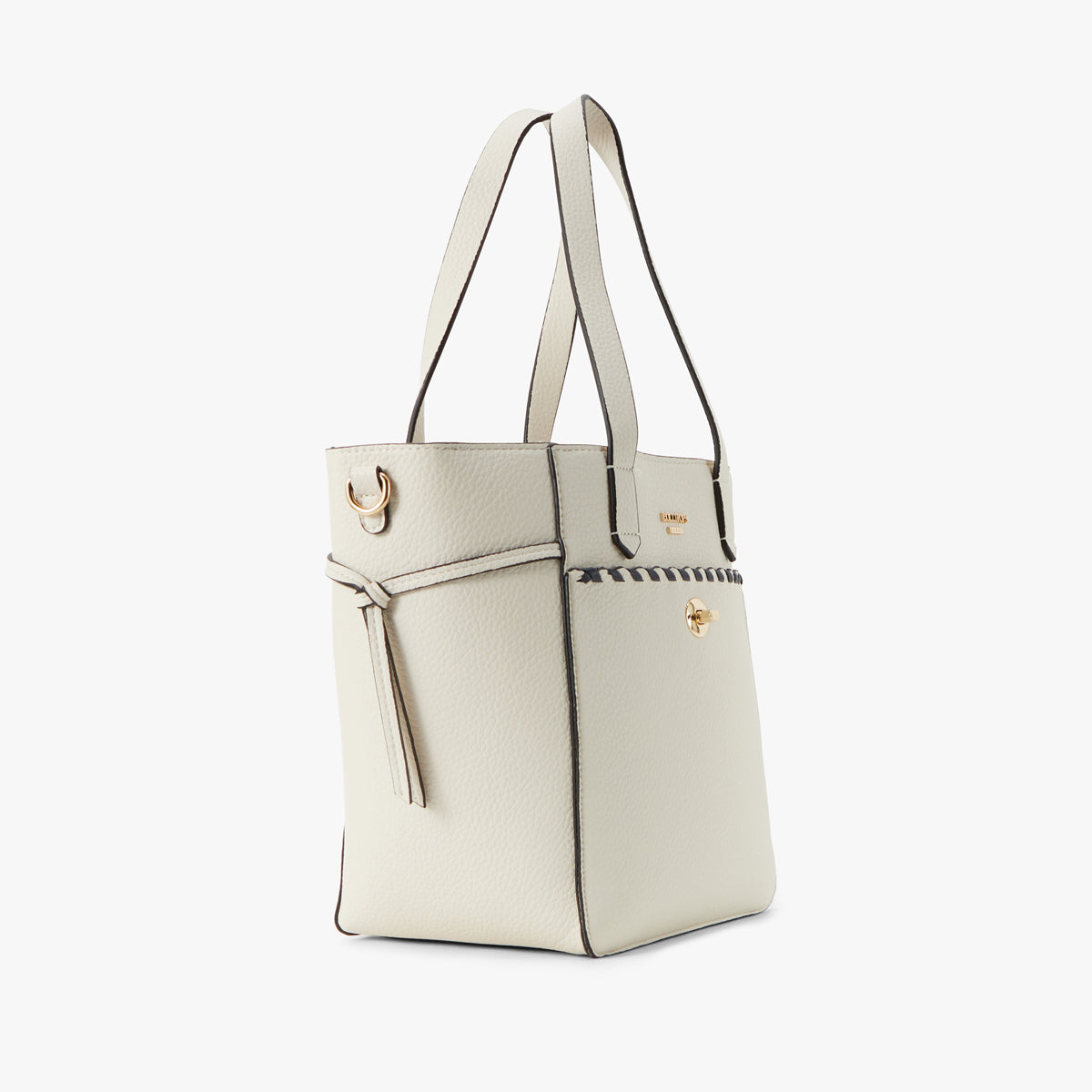 Grand sac shopper blanc Pivoine