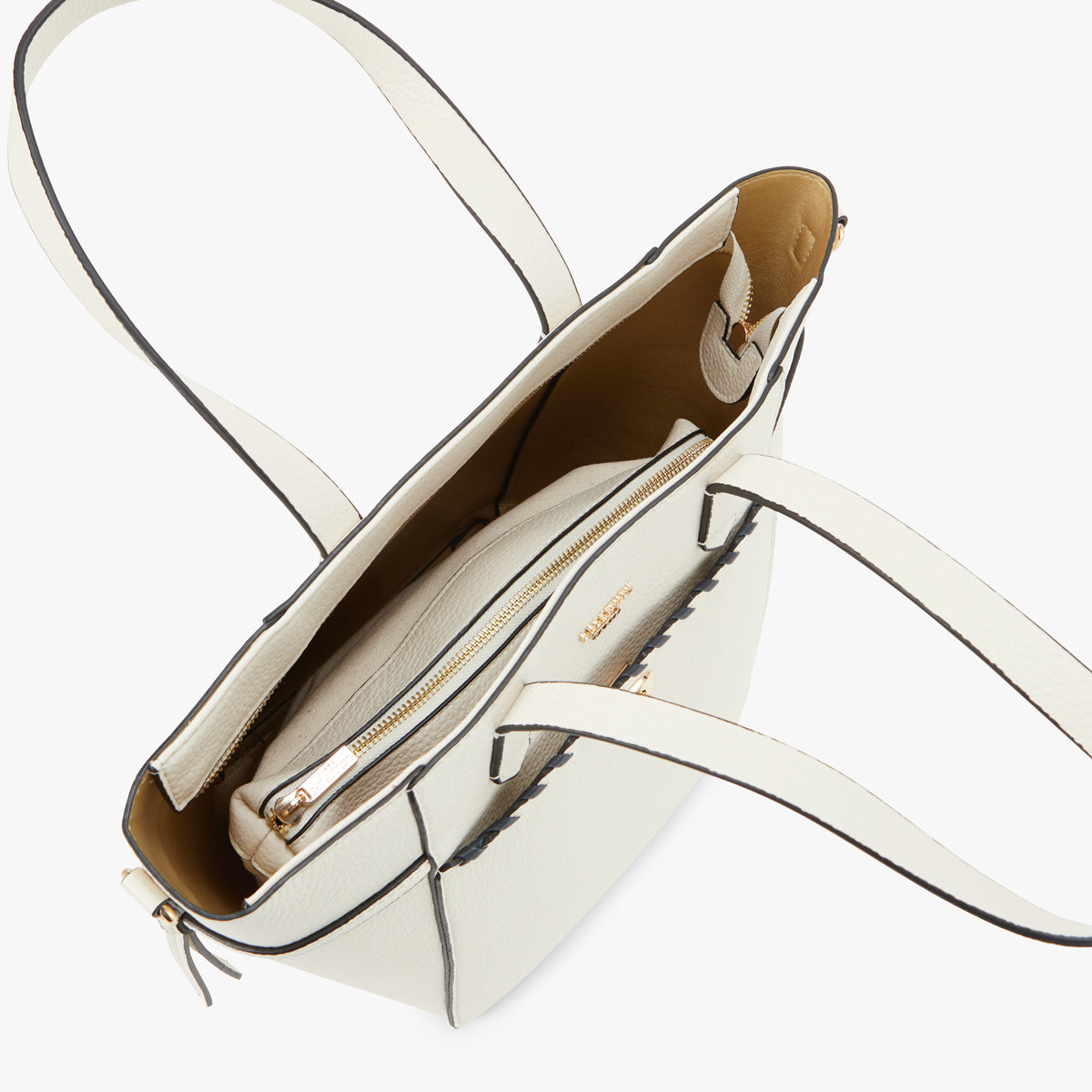 Grand sac shopper blanc Pivoine