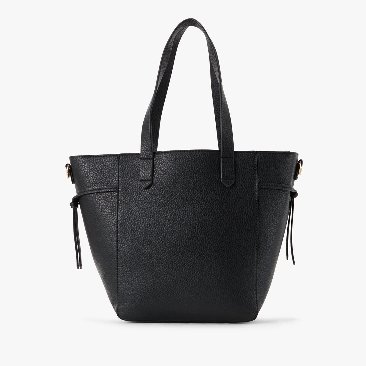 Grand sac shopper noir Pivoine