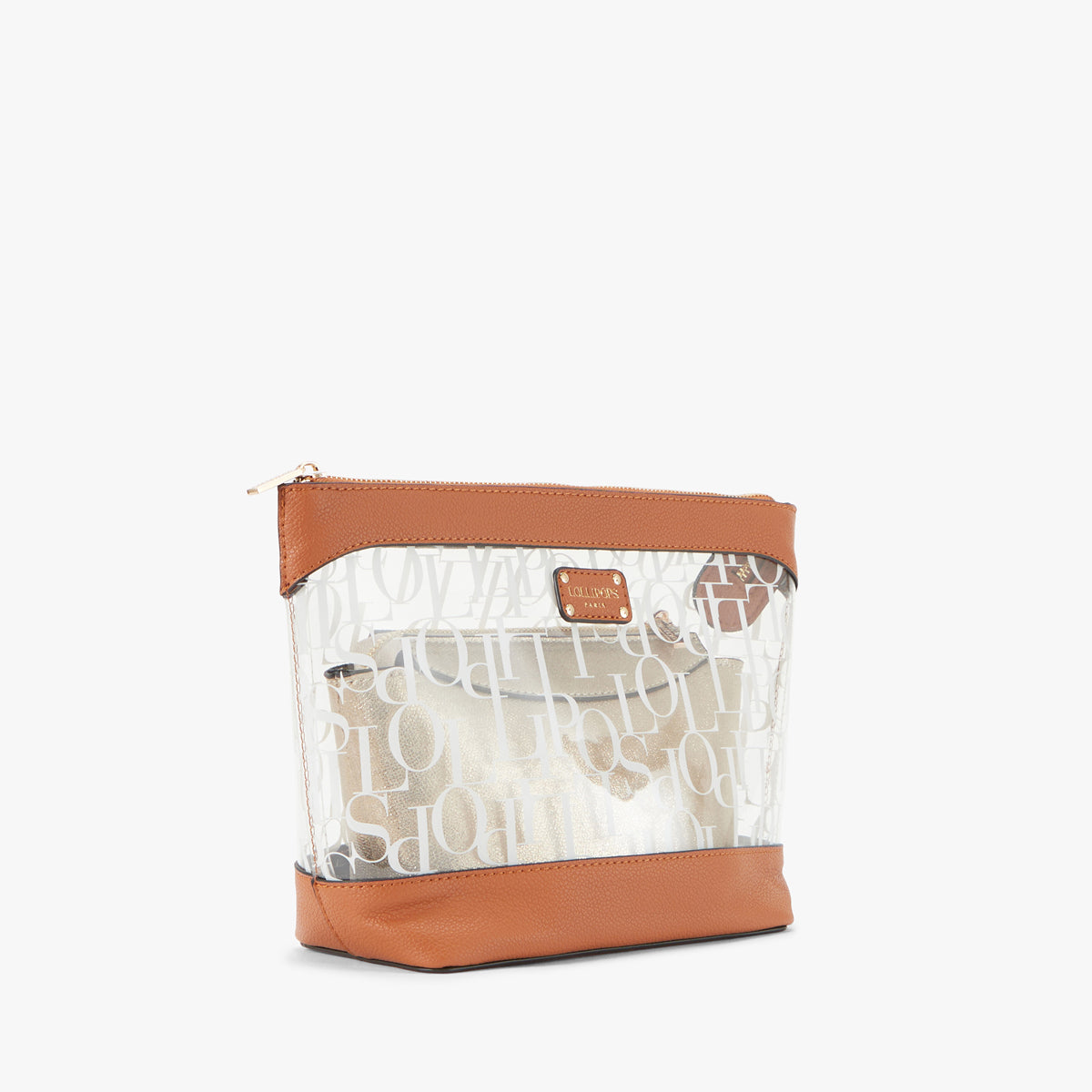 Trousse à maquillage camel Pemala