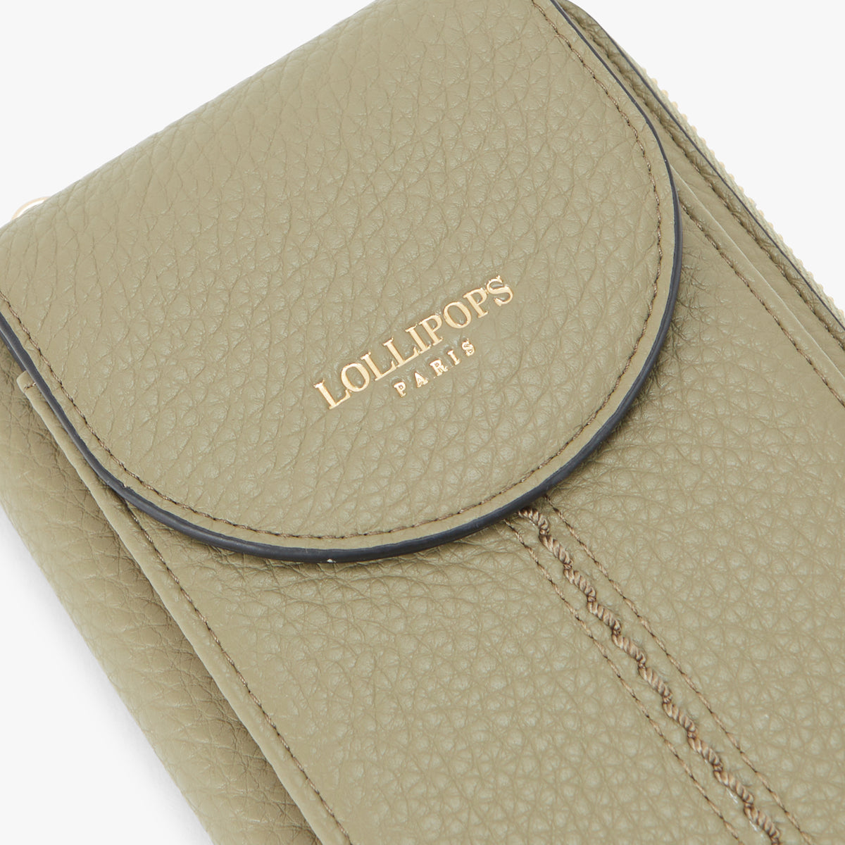 Pochette de téléphone kaki Patsy