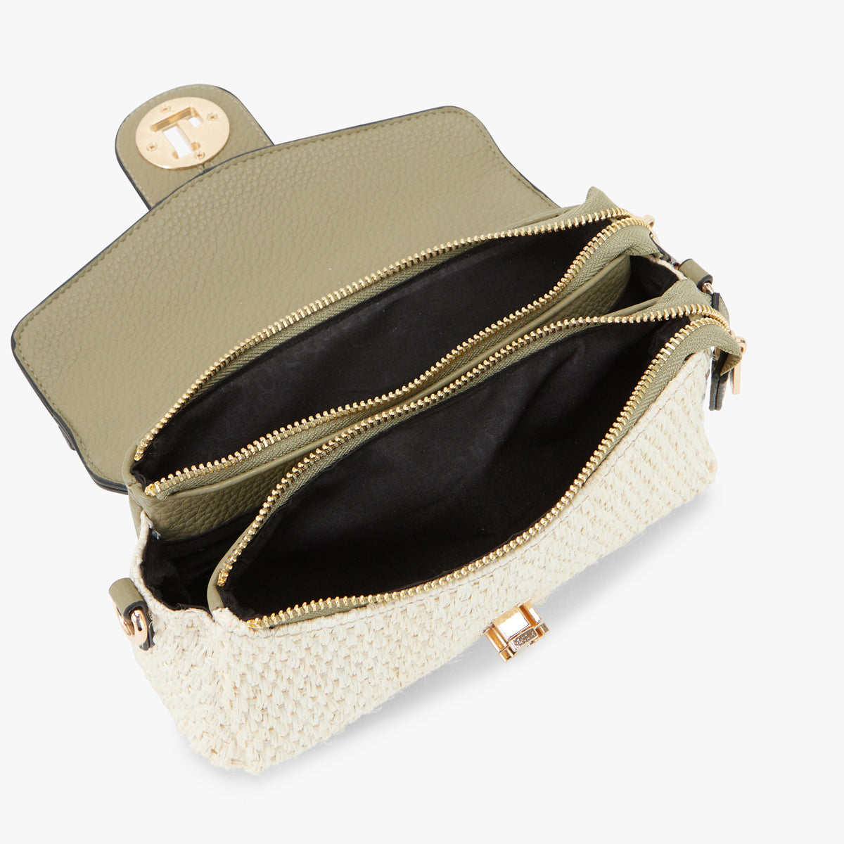 Petit sac porté épaule kaki Patsy