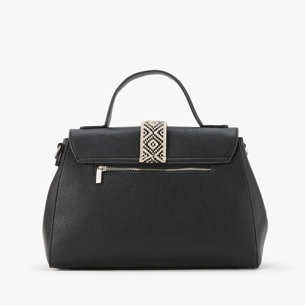 Grand sac porté épaule noir Pema